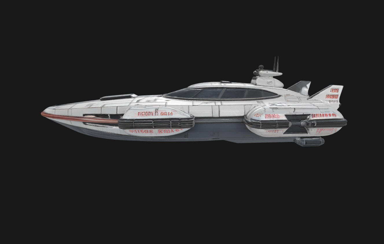 Nebula Voyager Futuristic SciFi Speedboat 3D Model Low-poly 3D model_18