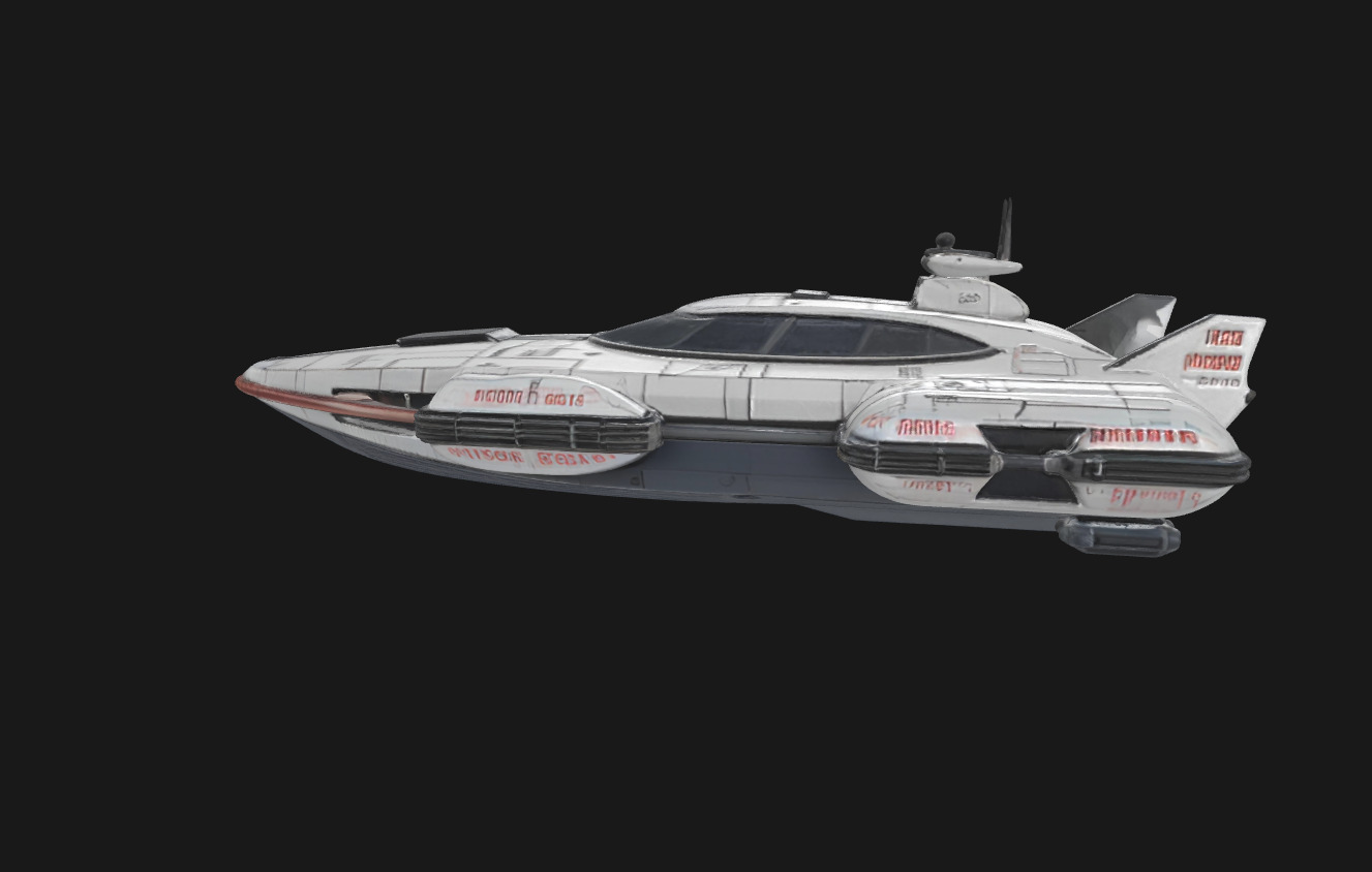 Nebula Voyager Futuristic SciFi Speedboat 3D Model Low-poly 3D model_20