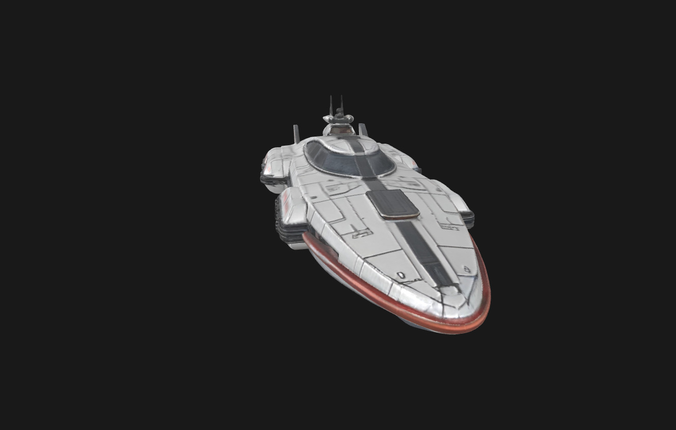 Nebula Voyager Futuristic SciFi Speedboat 3D Model Low-poly 3D model_2