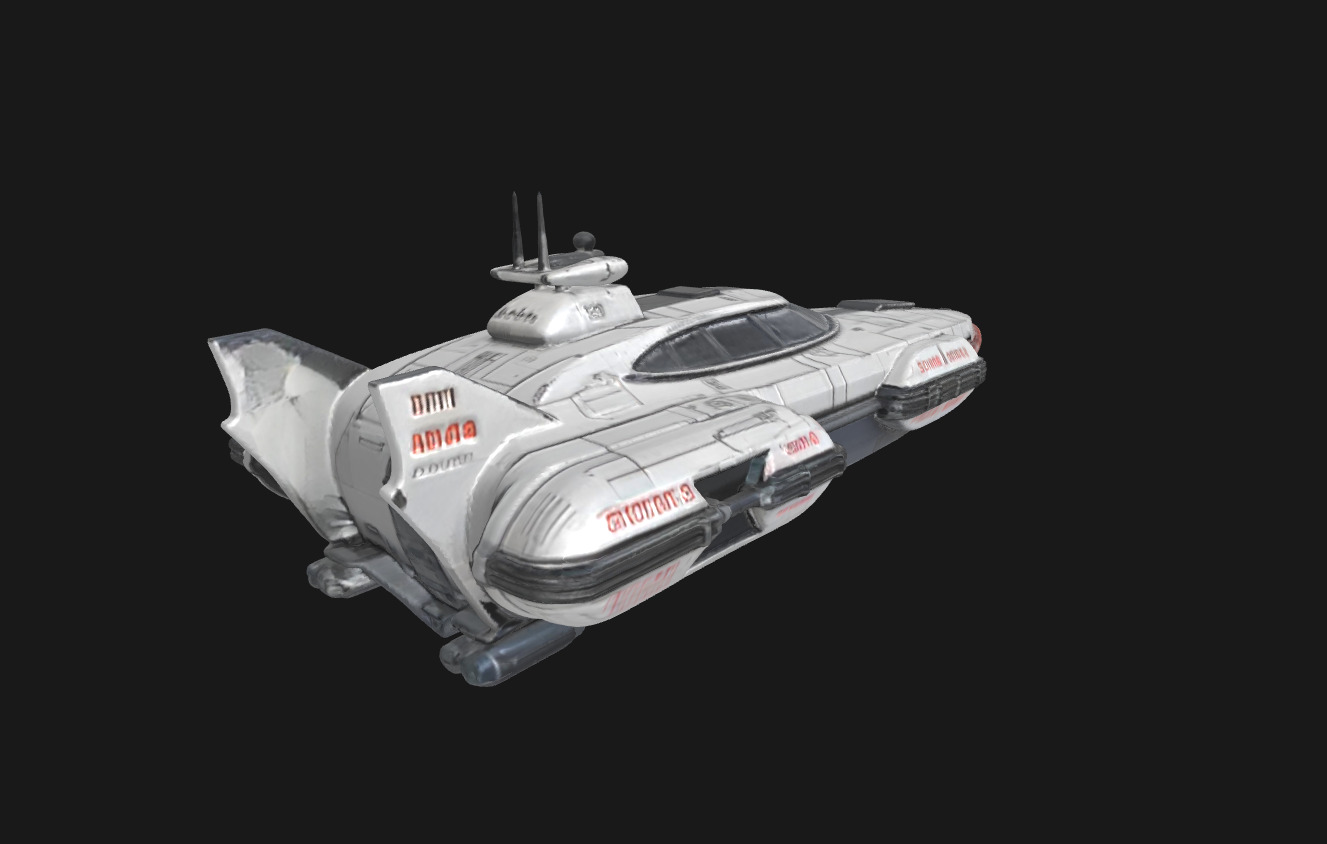 Nebula Voyager Futuristic SciFi Speedboat 3D Model Low-poly 3D model_30