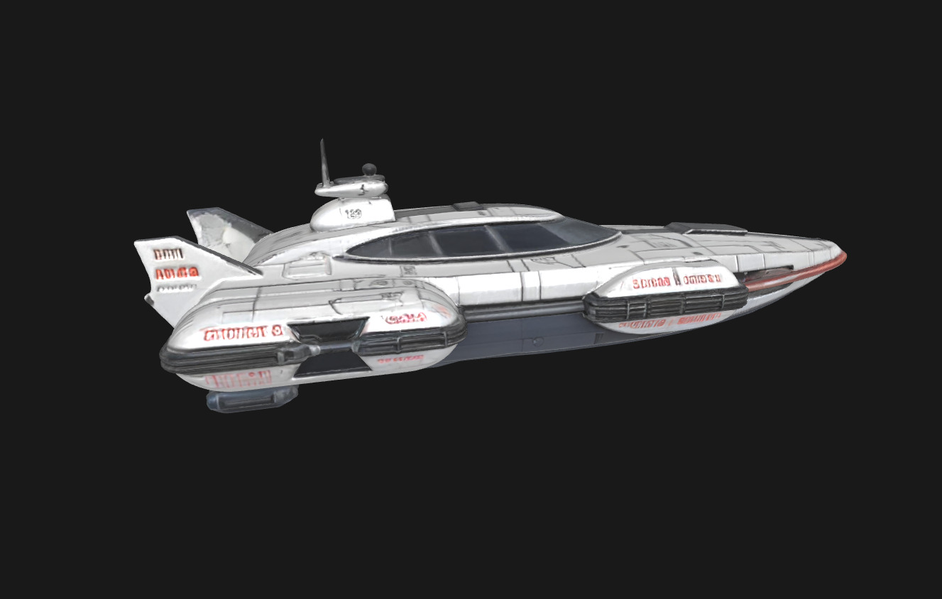 Nebula Voyager Futuristic SciFi Speedboat 3D Model Low-poly 3D model_32