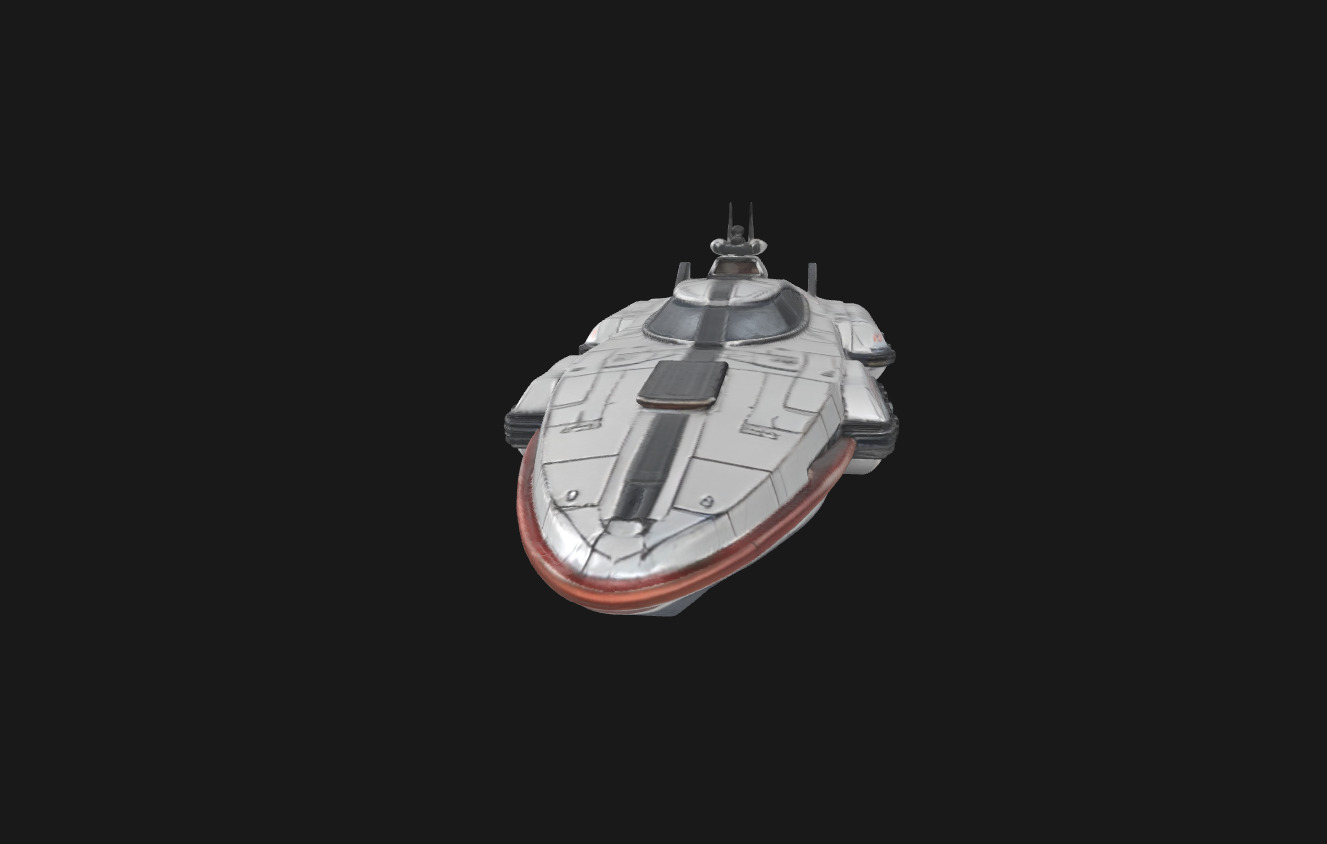 Nebula Voyager Futuristic SciFi Speedboat 3D Model Low-poly 3D model_6