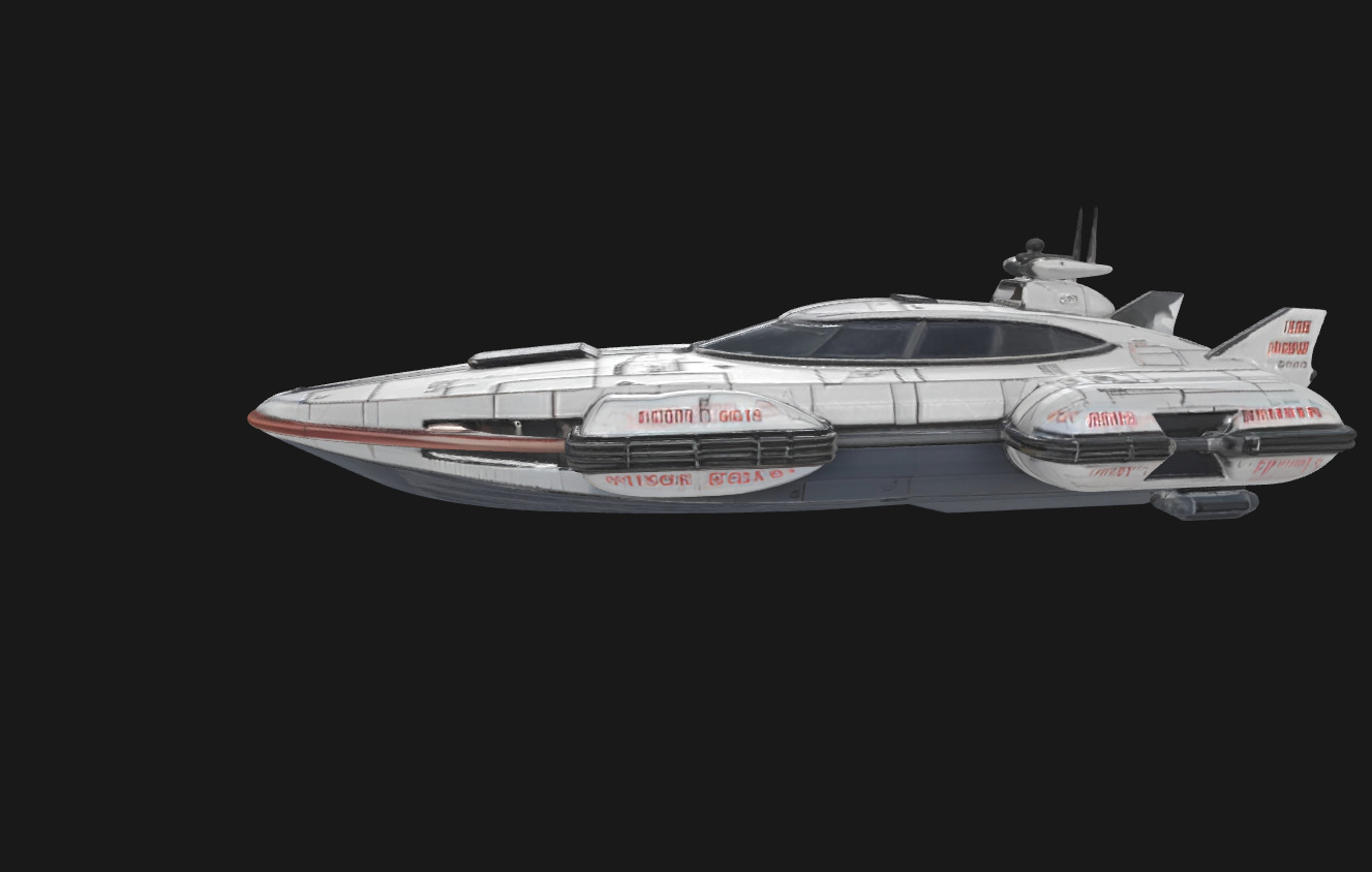 Nebula Voyager Futuristic SciFi Speedboat 3D Model Low-poly 3D model_15