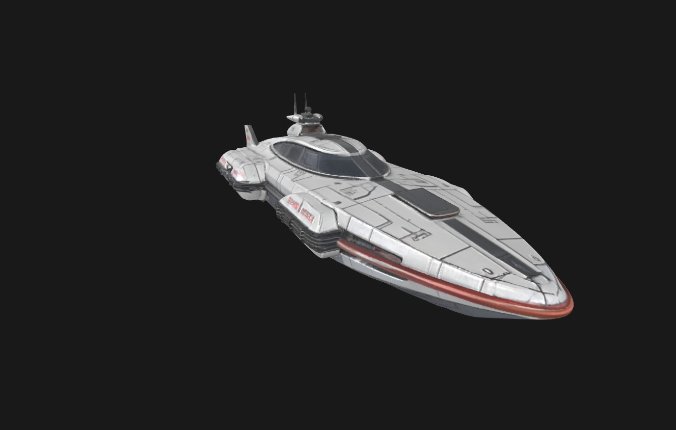 Nebula Voyager Futuristic SciFi Speedboat 3D Model Low-poly 3D model_55
