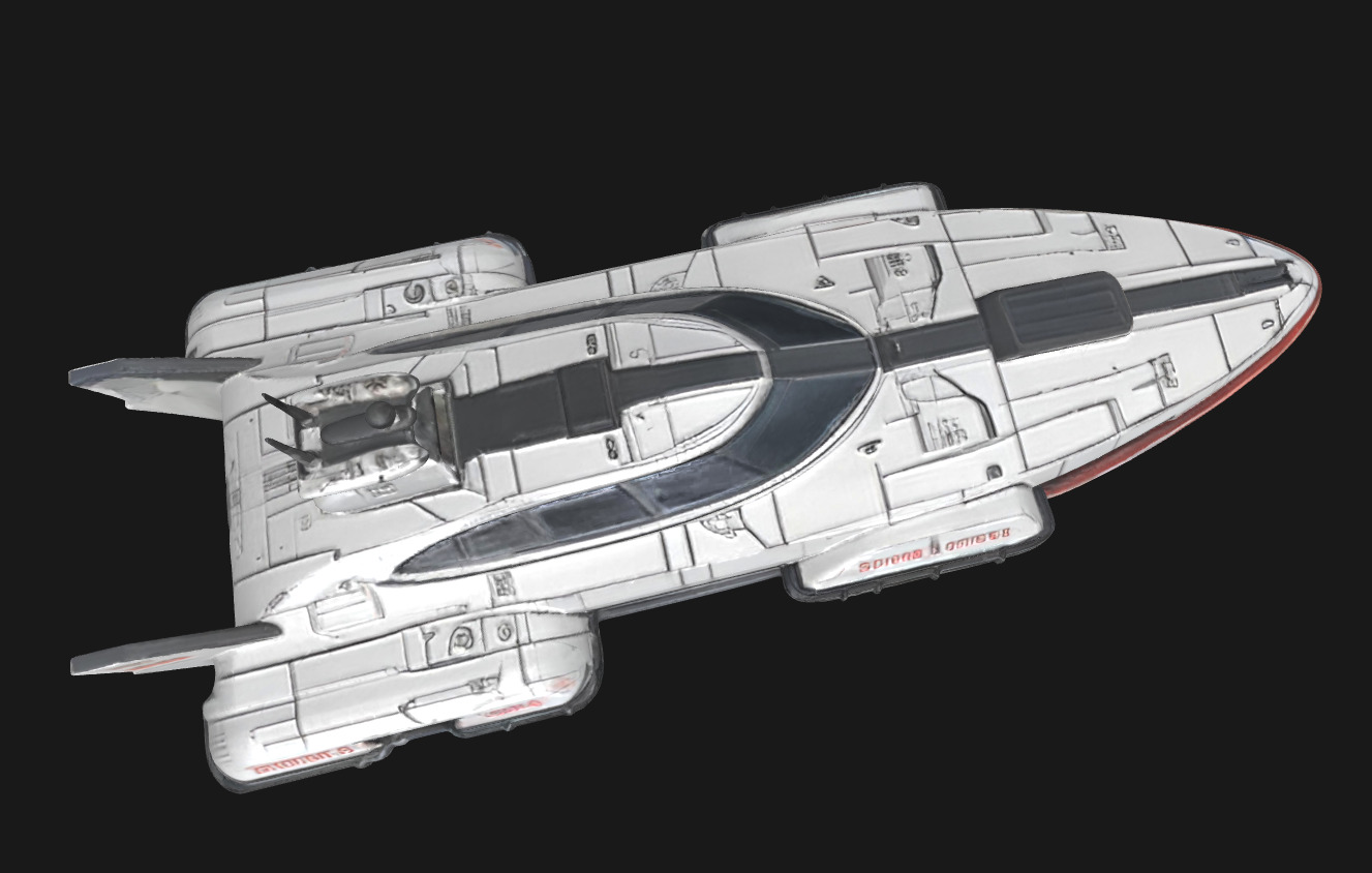 Nebula Voyager Futuristic SciFi Speedboat 3D Model Low-poly 3D model_41