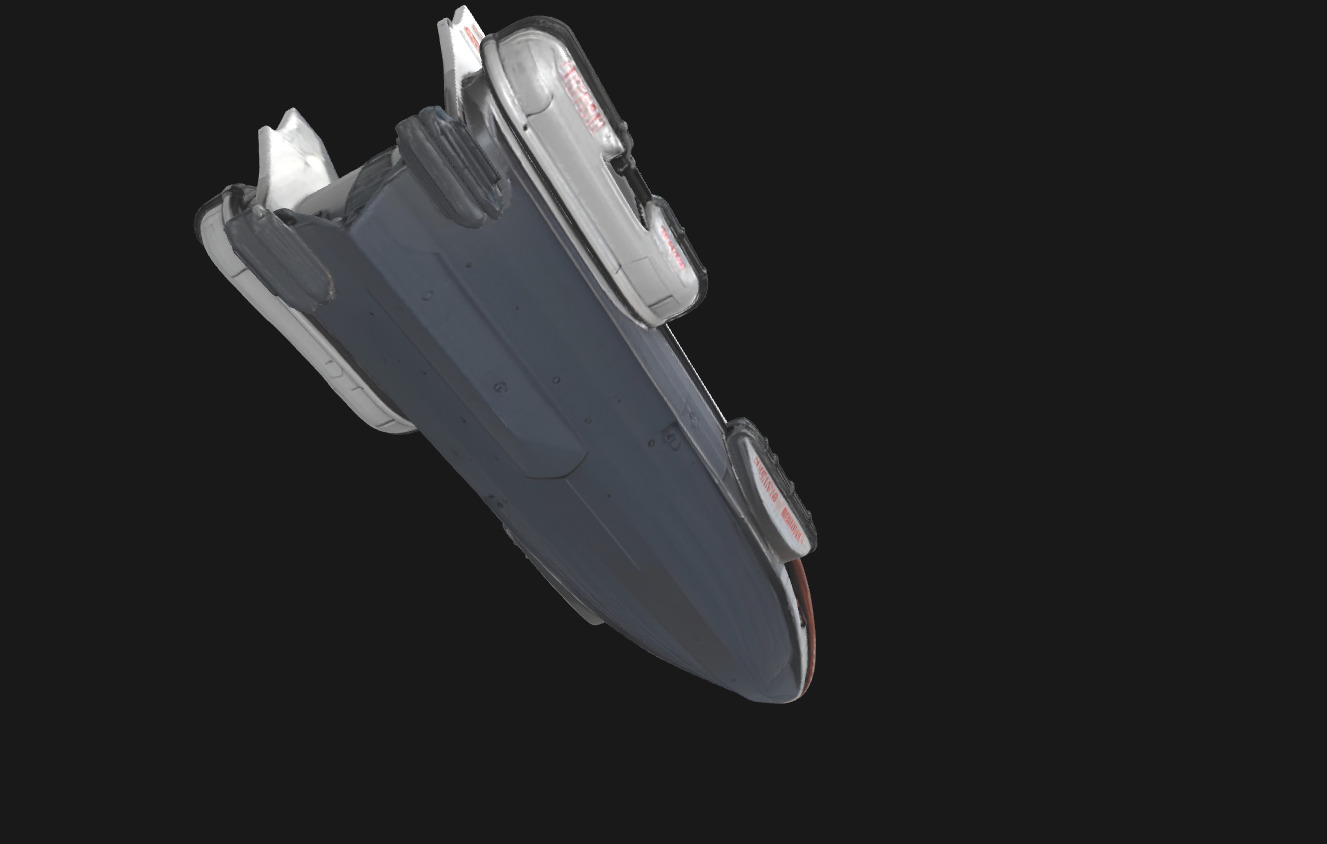 Nebula Voyager Futuristic SciFi Speedboat 3D Model Low-poly 3D model_47