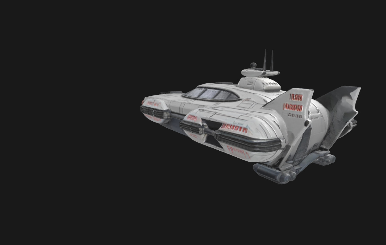 Nebula Voyager Futuristic SciFi Speedboat 3D Model Low-poly 3D model_24