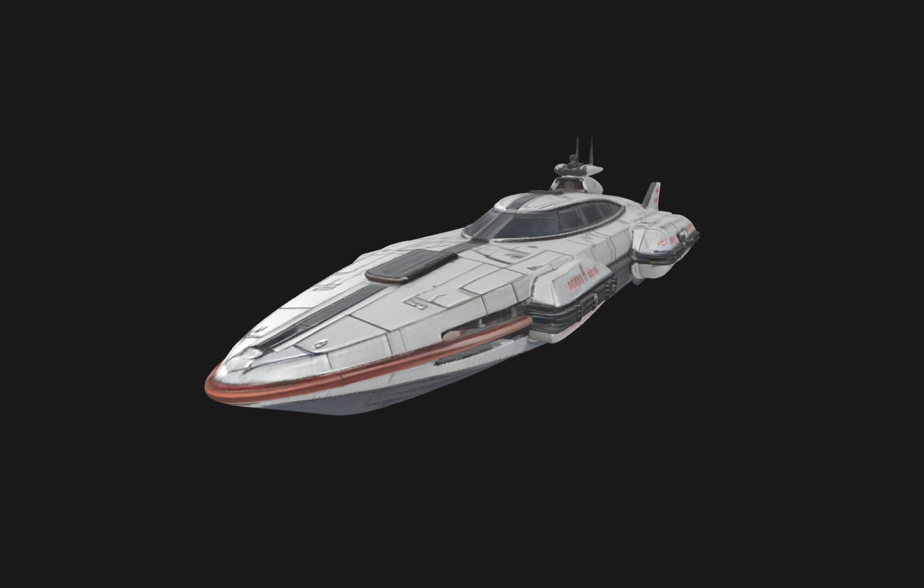 Nebula Voyager Futuristic SciFi Speedboat 3D Model Low-poly 3D model_10