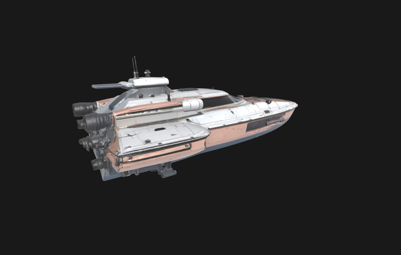 Speedy Nebula Futuristic SciFi Speedboat 3D Model Low-poly 3D model_27