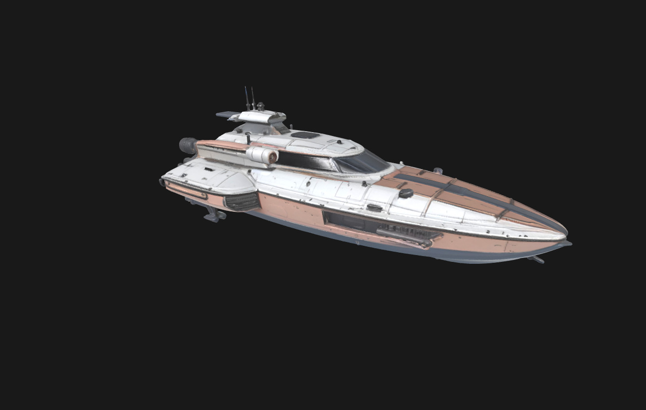 Speedy Nebula Futuristic SciFi Speedboat 3D Model Low-poly 3D model_33