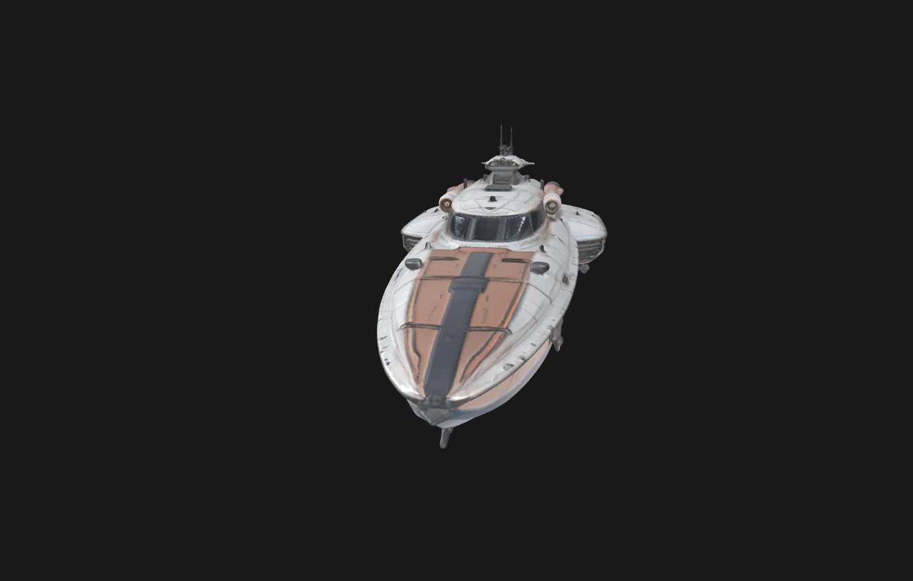 Speedy Nebula Futuristic SciFi Speedboat 3D Model Low-poly 3D model_39