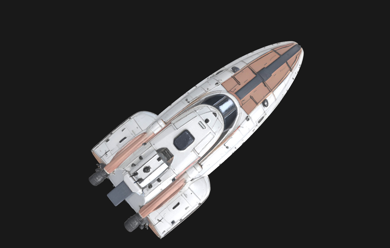 Speedy Nebula Futuristic SciFi Speedboat 3D Model Low-poly 3D model_54