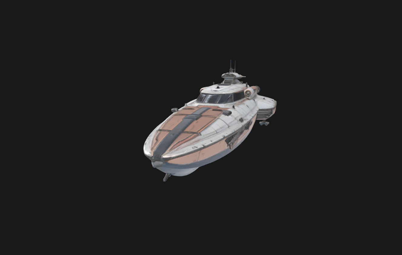 Speedy Nebula Futuristic SciFi Speedboat 3D Model Low-poly 3D model_42