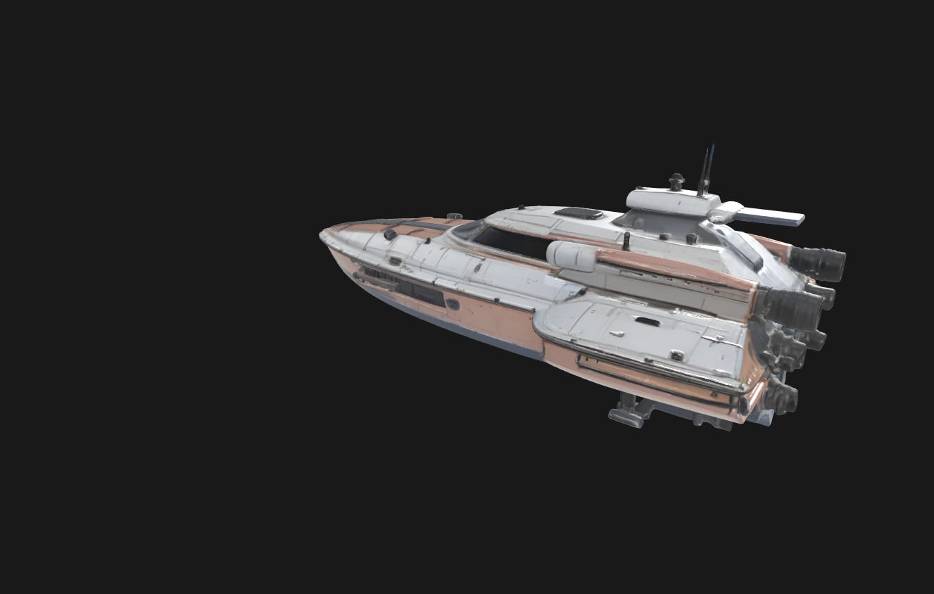 Speedy Nebula Futuristic SciFi Speedboat 3D Model Low-poly 3D model_14