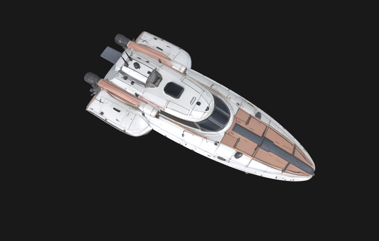 Speedy Nebula Futuristic SciFi Speedboat 3D Model Low-poly 3D model_56