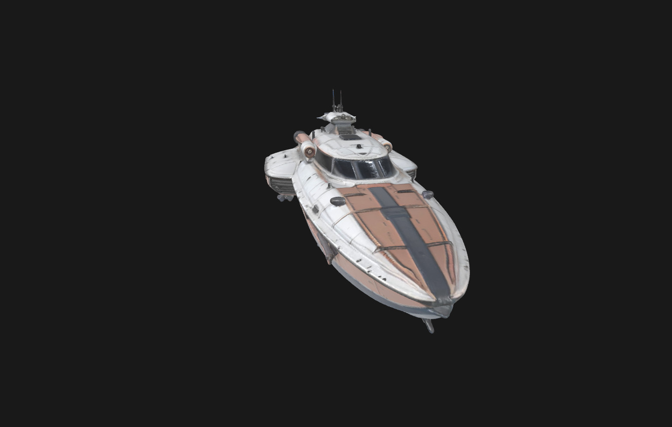 Speedy Nebula Futuristic SciFi Speedboat 3D Model Low-poly 3D model_38
