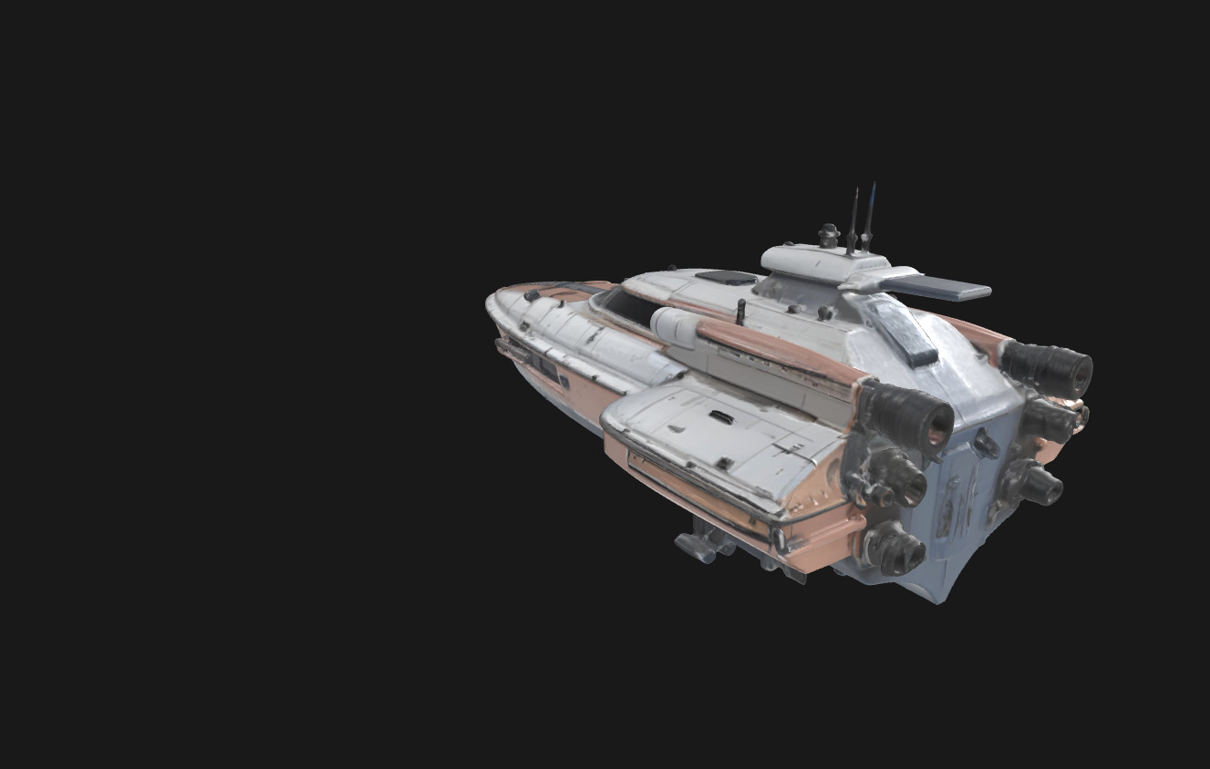 Speedy Nebula Futuristic SciFi Speedboat 3D Model Low-poly 3D model_15