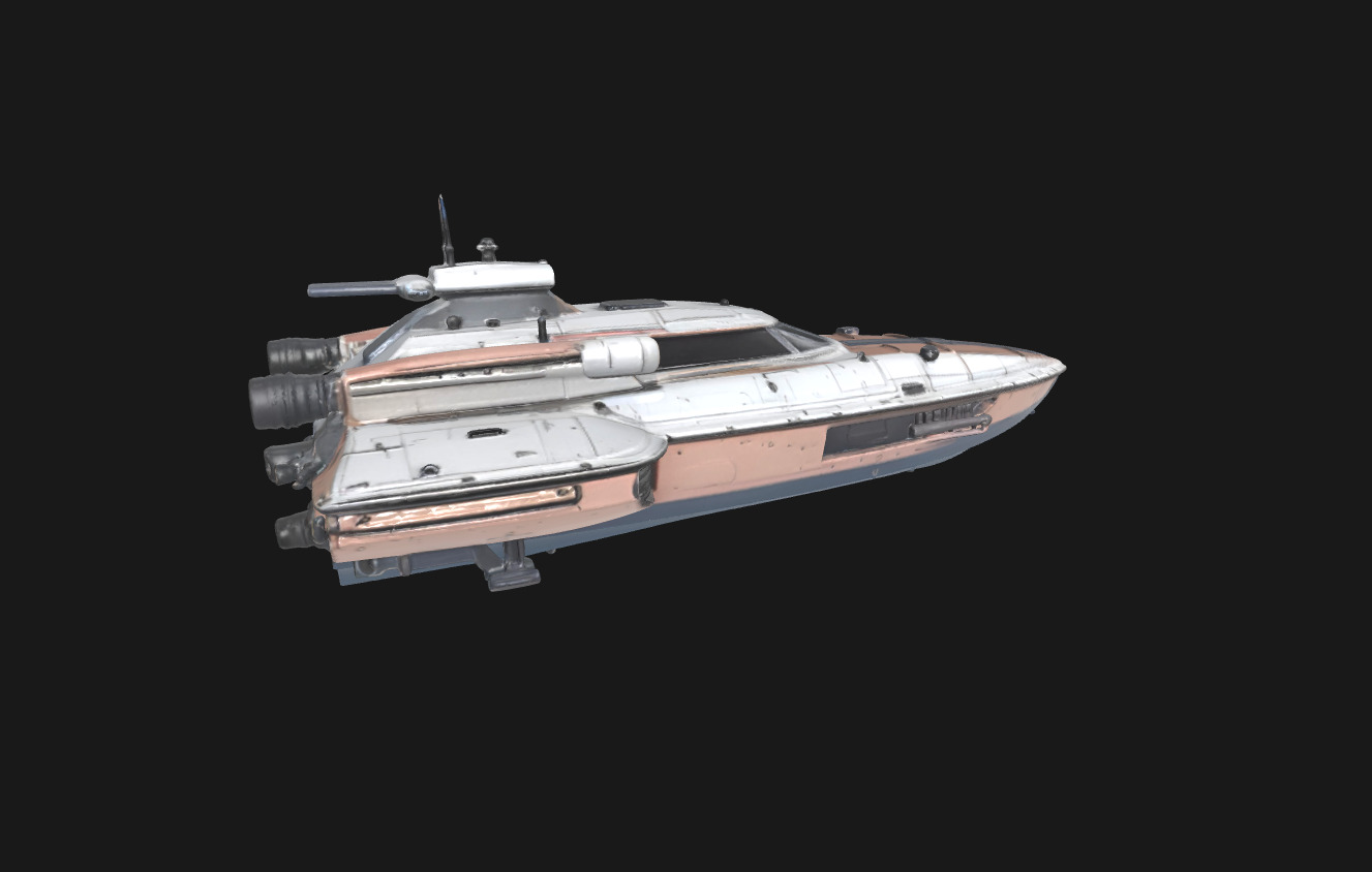 Speedy Nebula Futuristic SciFi Speedboat 3D Model Low-poly 3D model_30