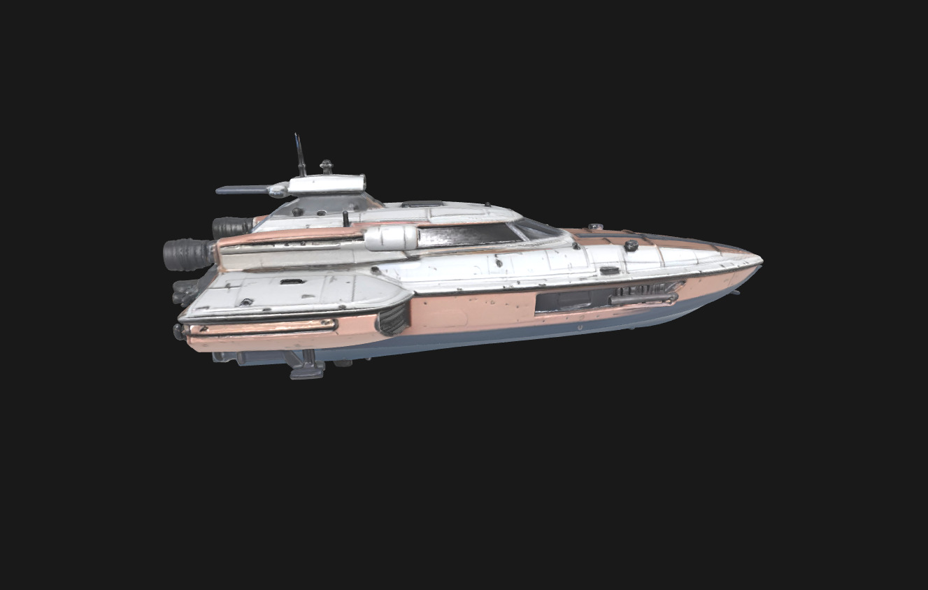 Speedy Nebula Futuristic SciFi Speedboat 3D Model Low-poly 3D model_31