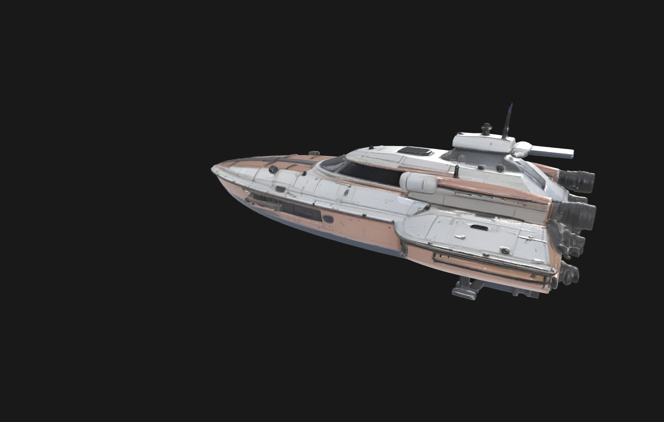 Speedy Nebula Futuristic SciFi Speedboat 3D Model Low-poly 3D model_12