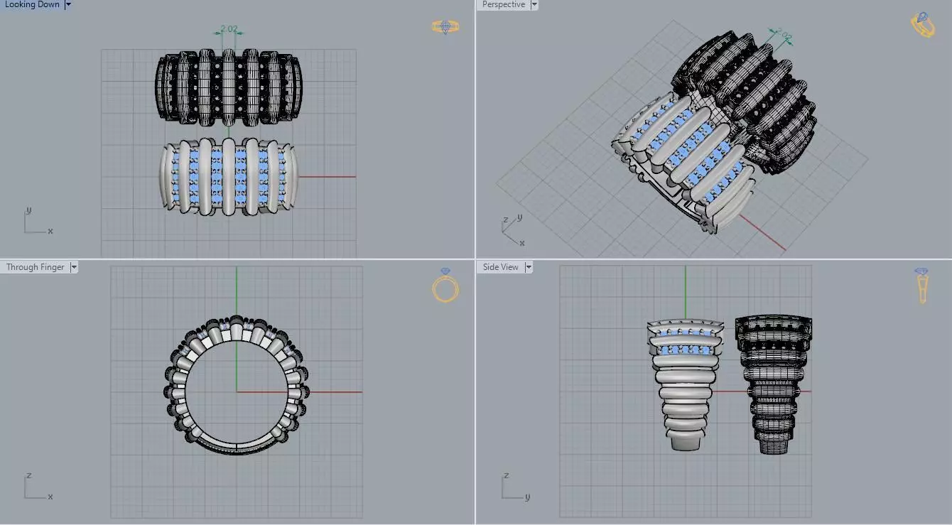  ring gold  3D print model_0