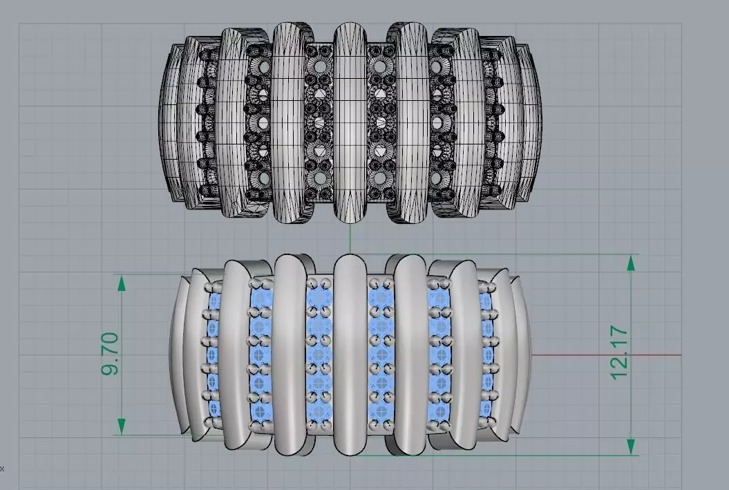  ring gold  3D print model_6