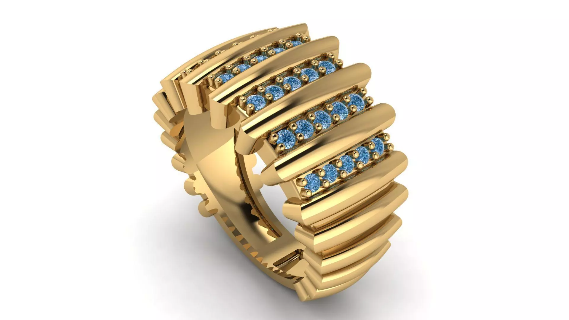  ring gold  3D print model_5