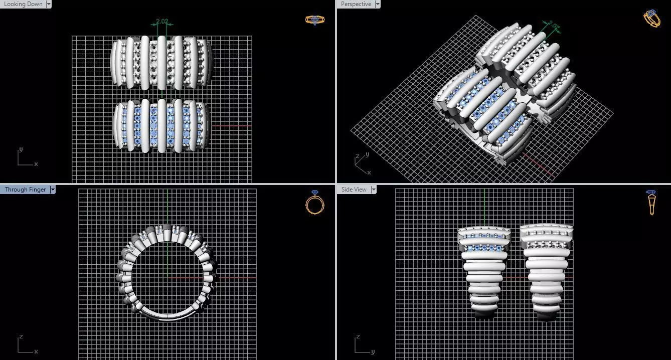  ring gold  3D print model_3