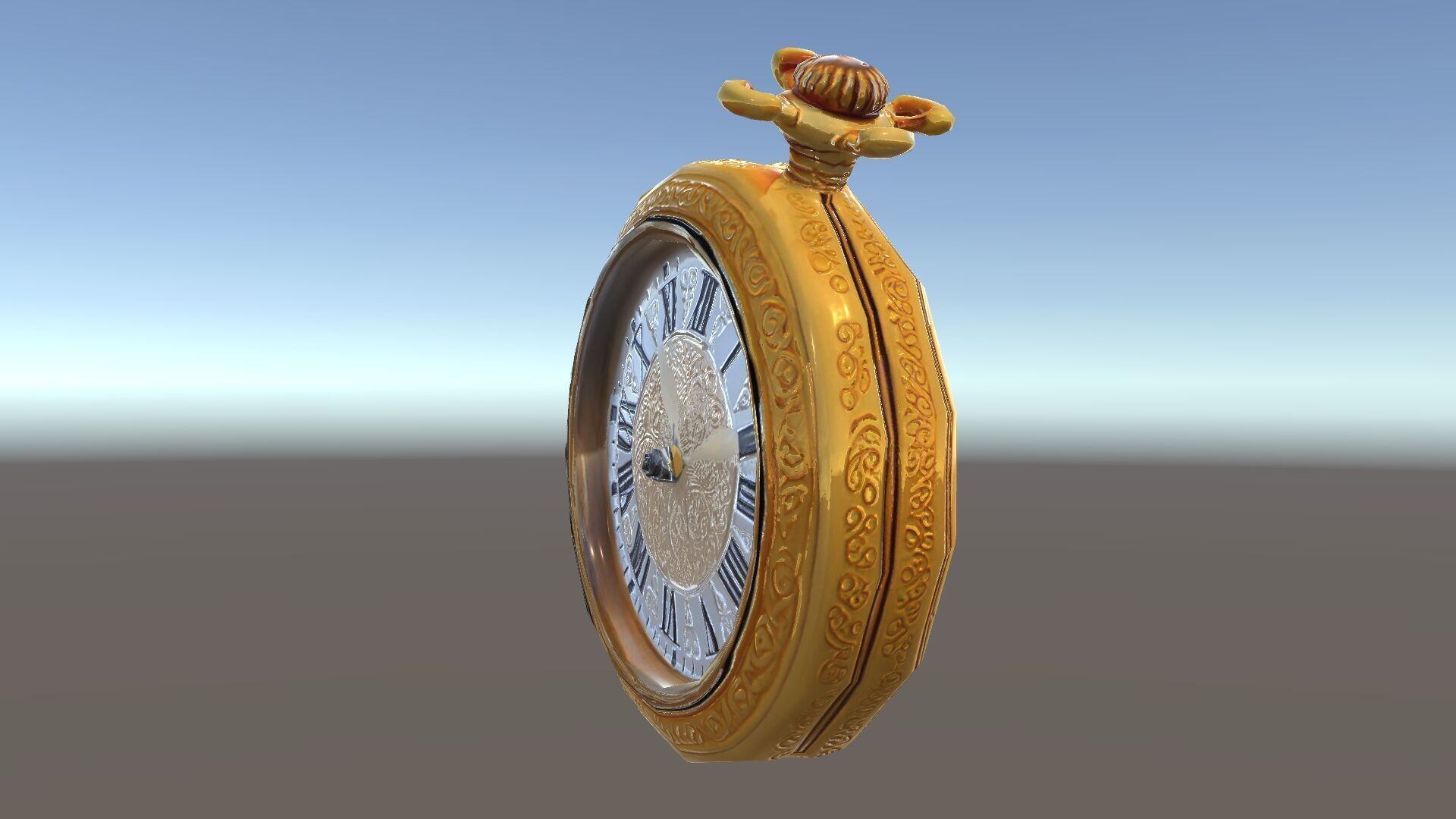 Elegant Gold Pocket Watch D Model Pack Low-poly 3D model_32
