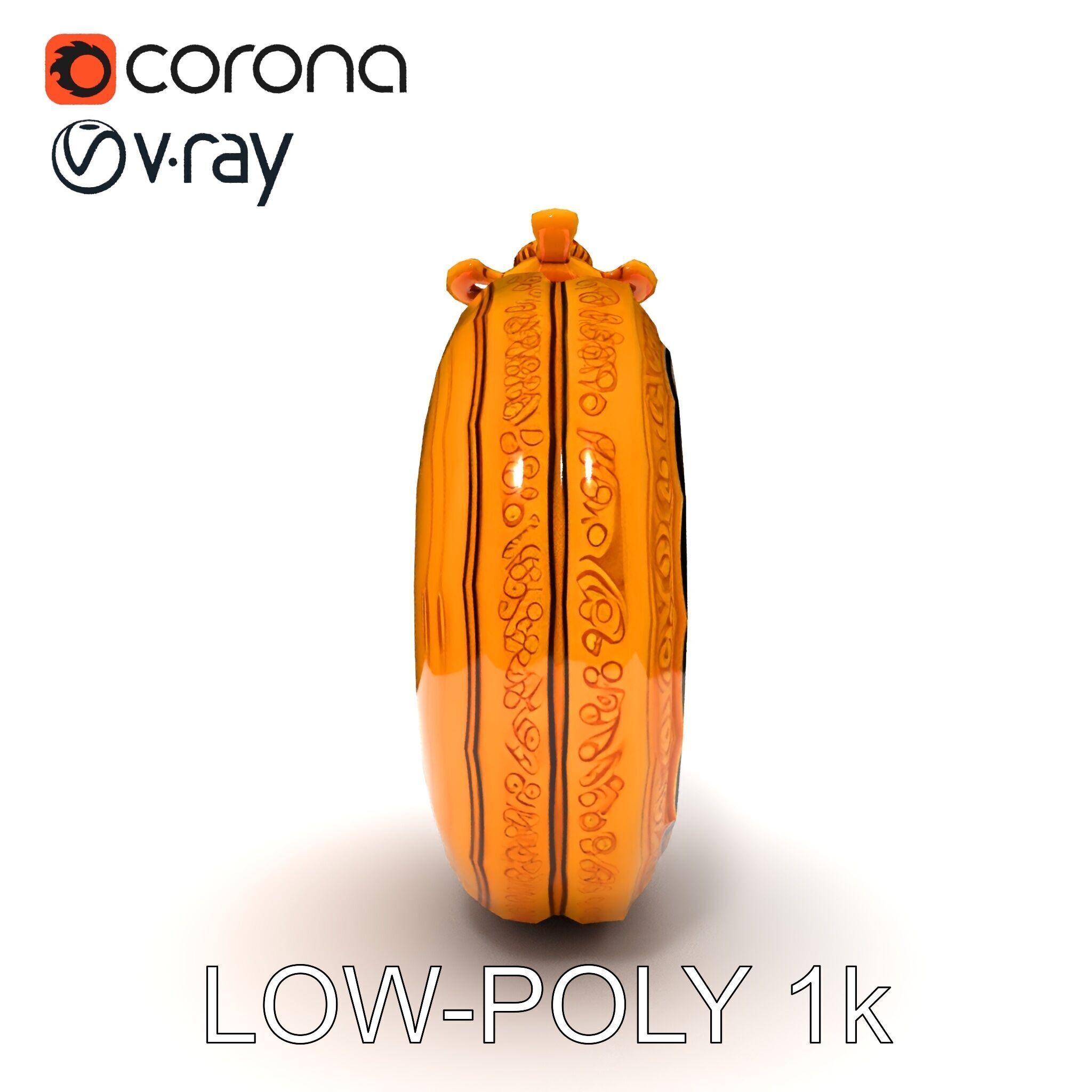 Elegant Gold Pocket Watch D Model Pack Low-poly 3D model_29