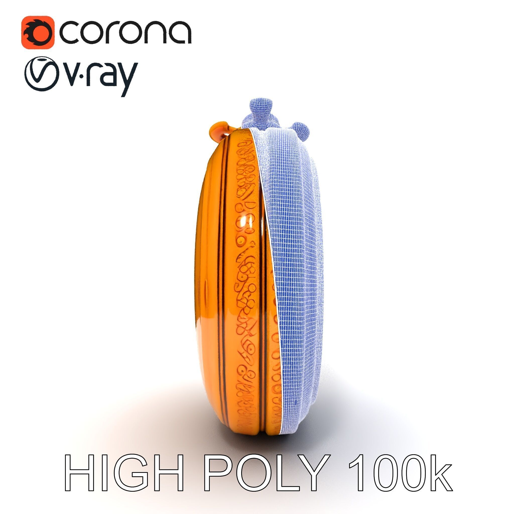 Elegant Gold Pocket Watch D Model Pack Low-poly 3D model_15