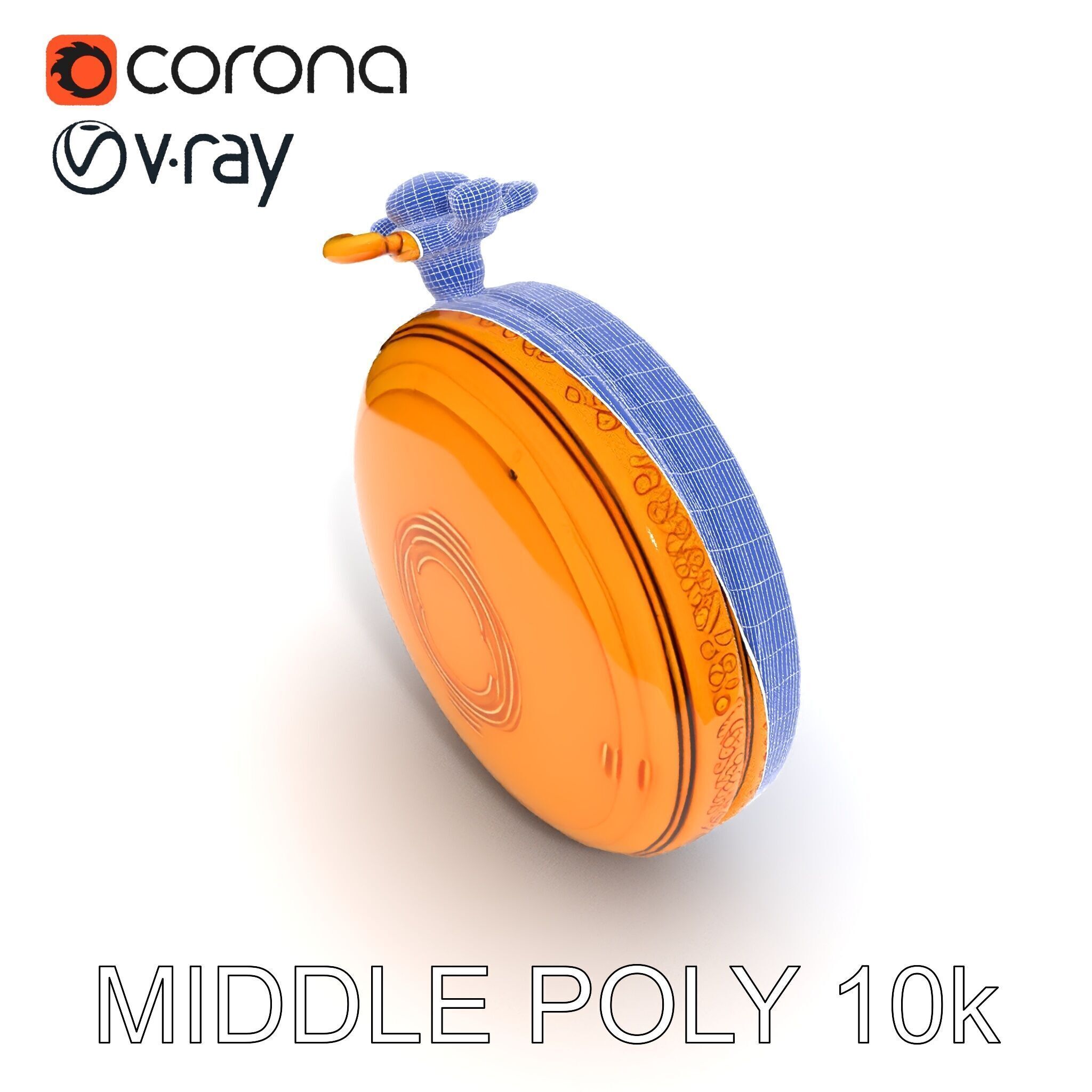 Elegant Gold Pocket Watch D Model Pack Low-poly 3D model_11