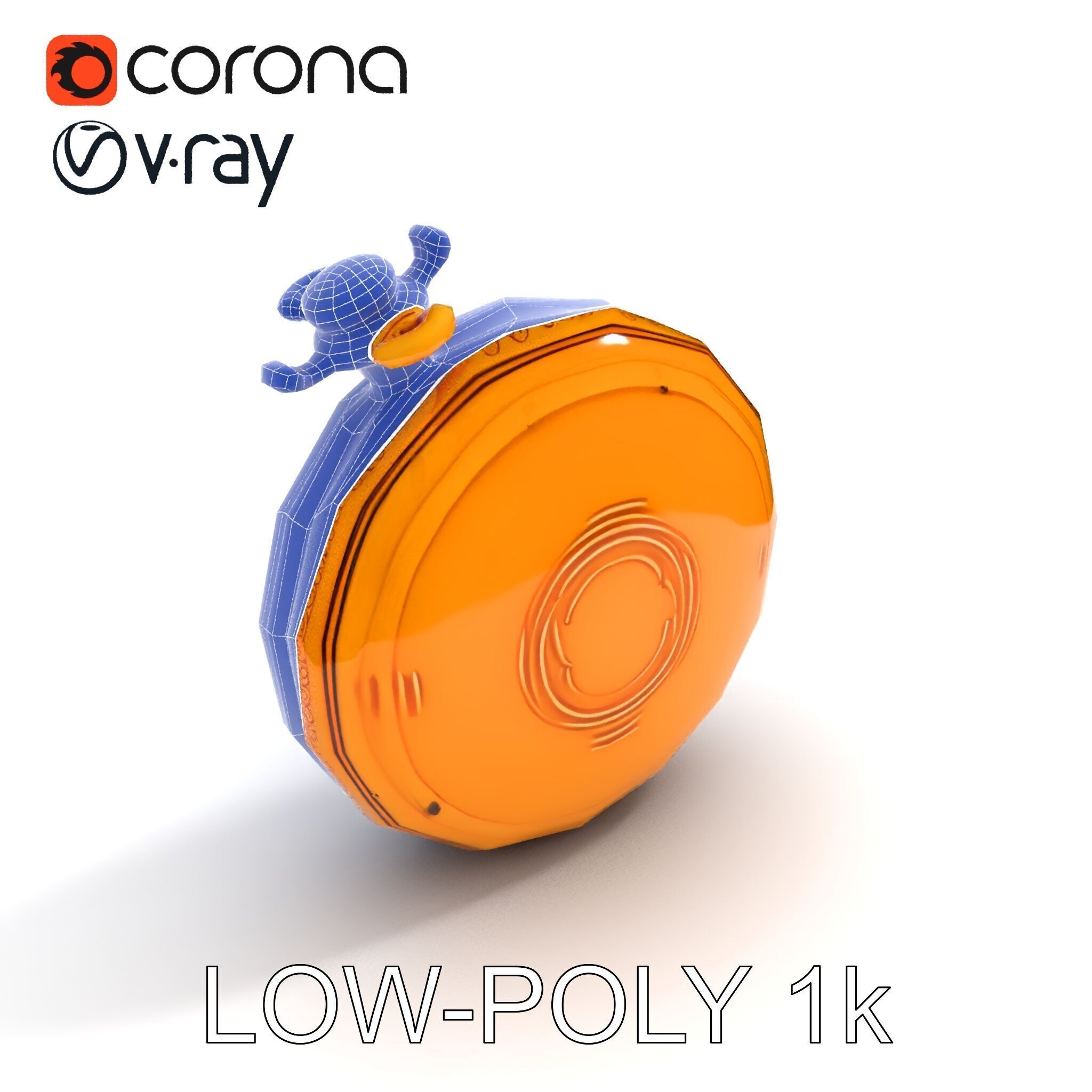 Elegant Gold Pocket Watch D Model Pack Low-poly 3D model_7