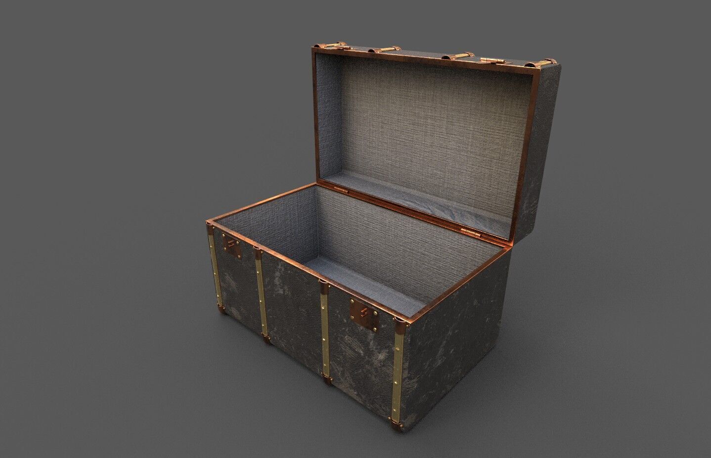 Pack 4 Chest-Storage Box 3D Model Low-poly 3D model_13