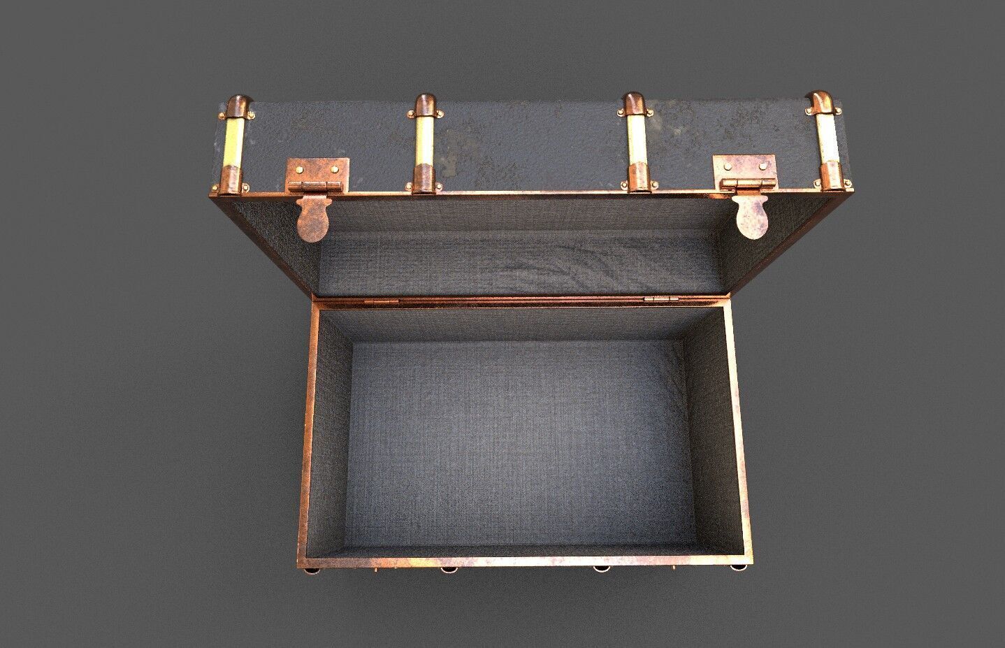 Pack 4 Chest-Storage Box 3D Model Low-poly 3D model_15