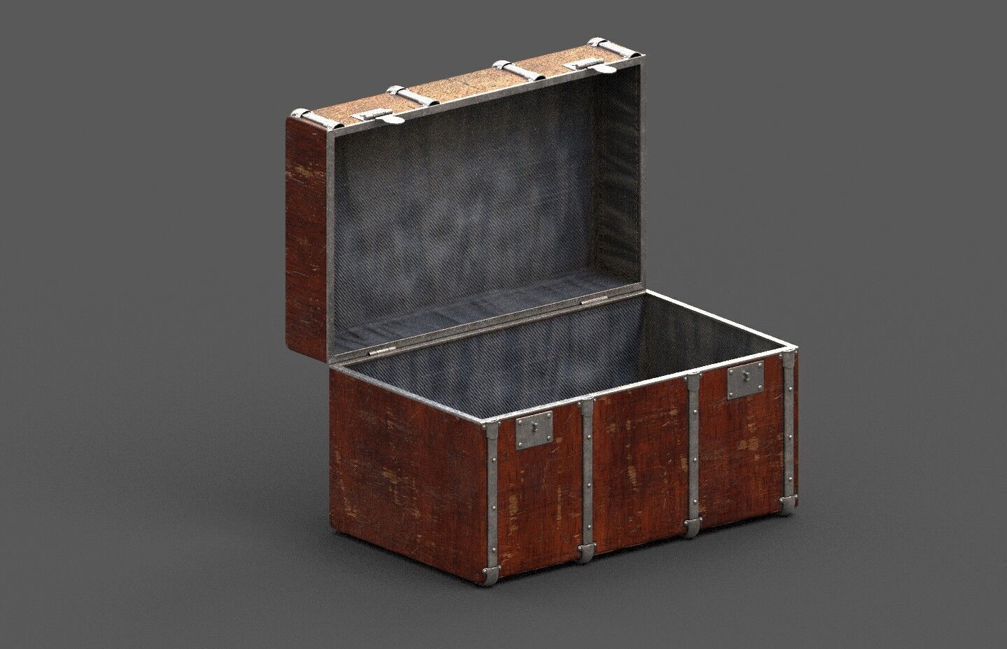 Pack 4 Chest-Storage Box 3D Model Low-poly 3D model_16
