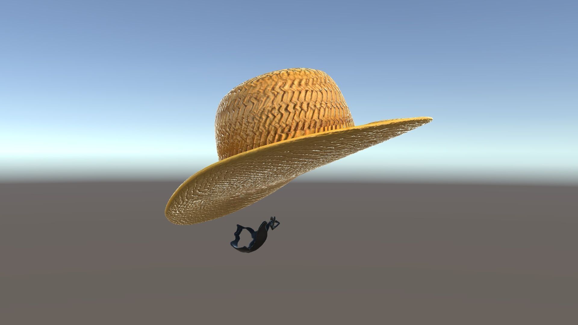 Straw Hat Model Pack with Detailed Weave Design Low-poly 3D model_5
