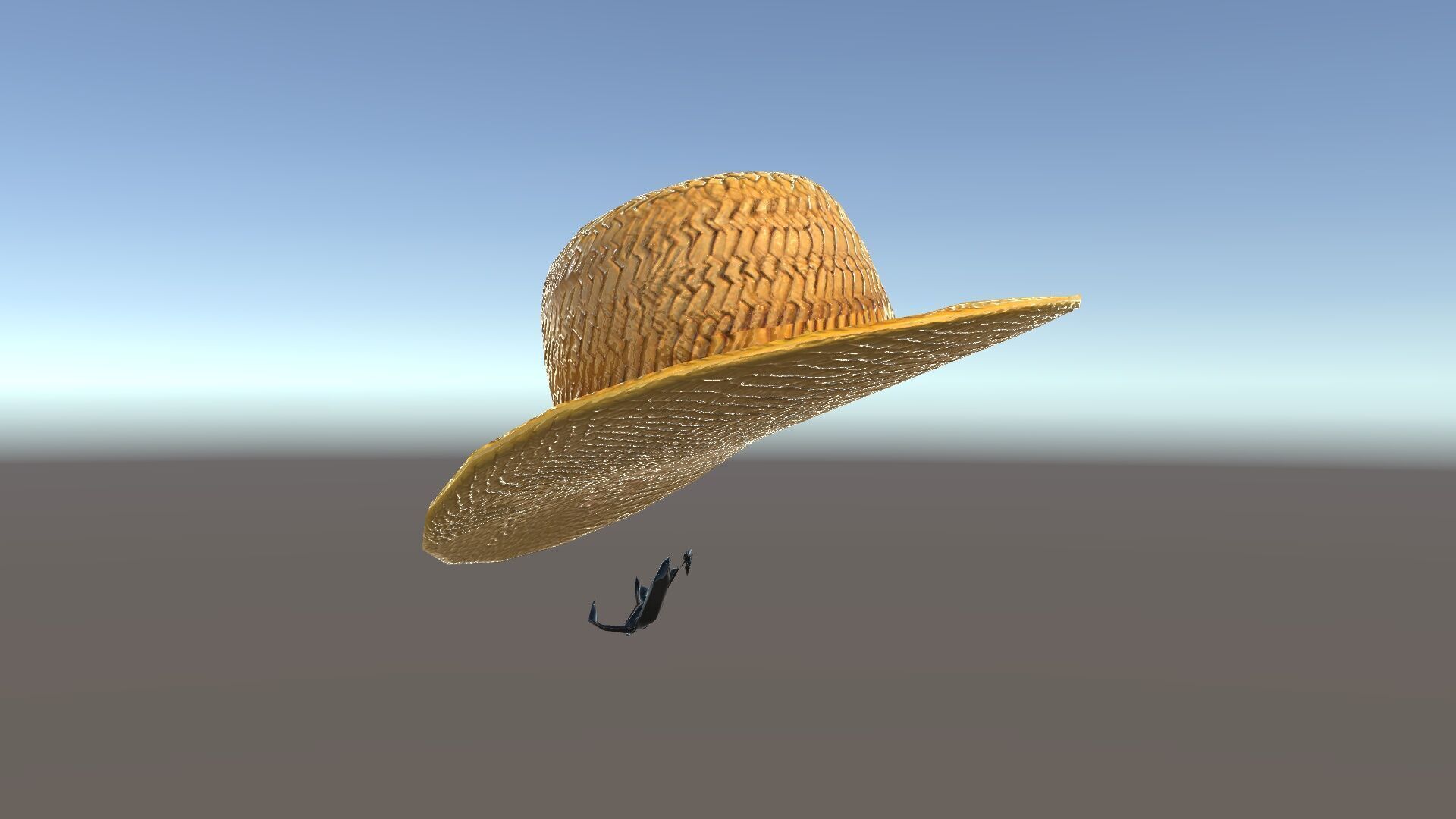 Straw Hat Model Pack with Detailed Weave Design Low-poly 3D model_26