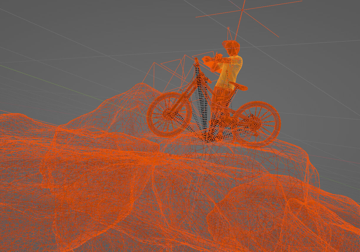The Downhill Rider Free low-poly 3D model_5