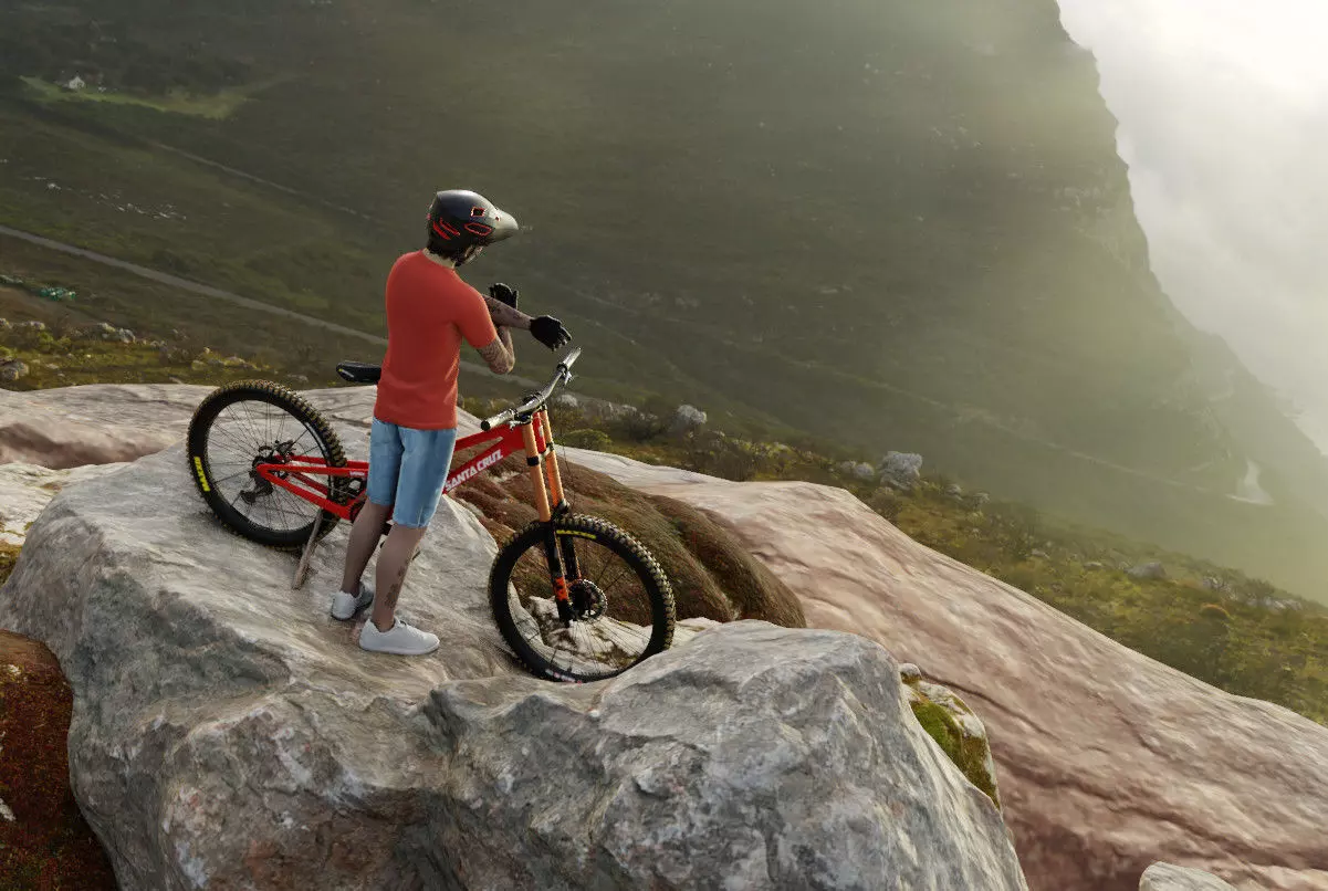 The Downhill Rider Free low-poly 3D model_0