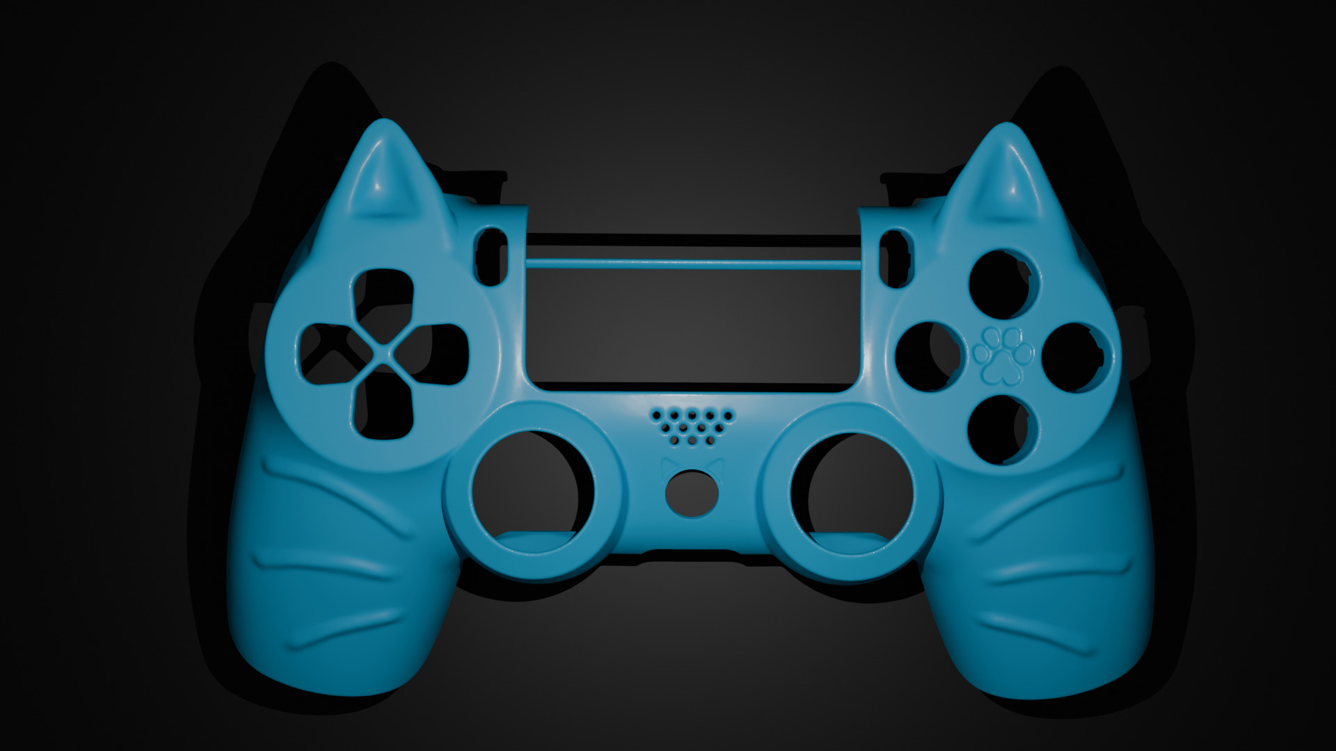 Front shell for Sony Playstation Dualshock 4 gen 2 3D print model_1