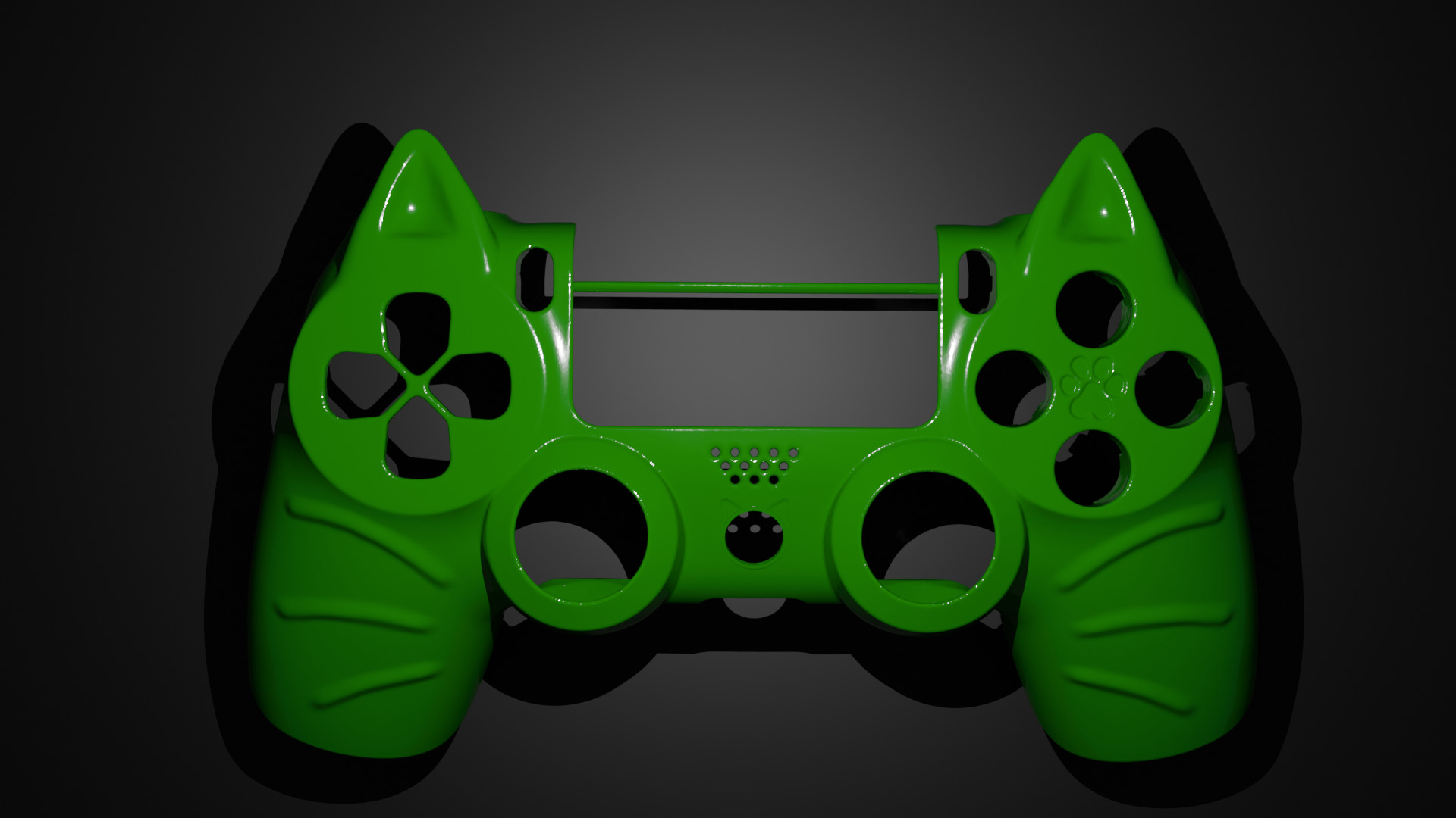 Front shell for Sony Playstation Dualshock 4 gen 2 3D print model_2