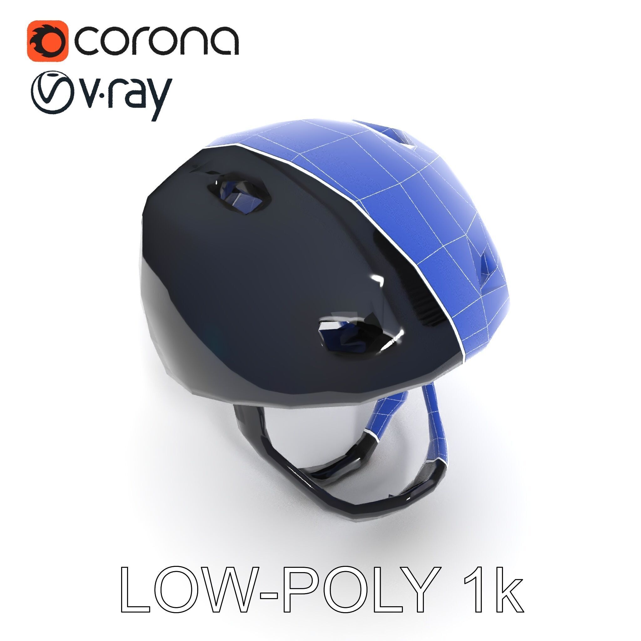 Modern Bicycle Helmet D Model Pack Low-poly 3D model_7