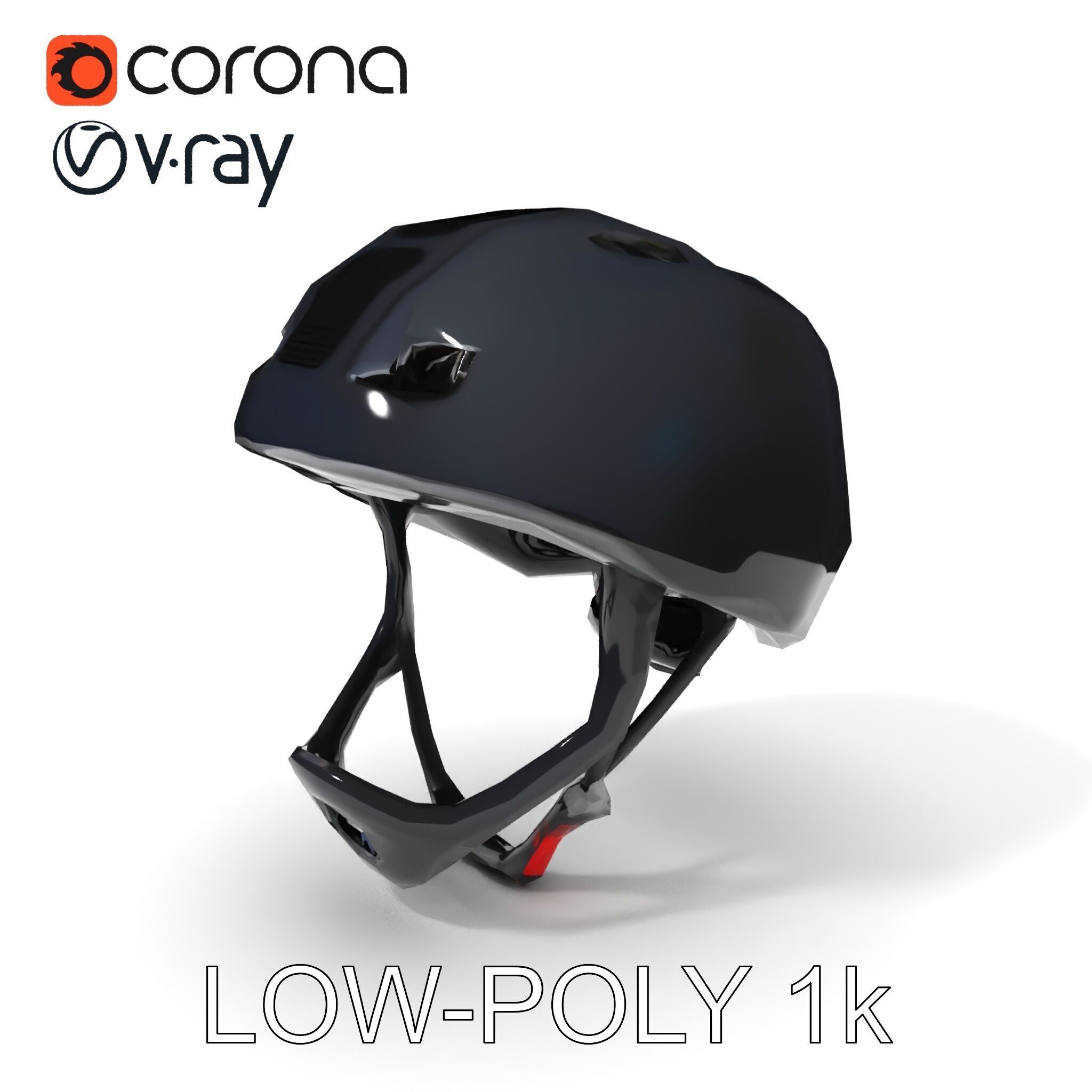 Modern Bicycle Helmet D Model Pack Low-poly 3D model_12