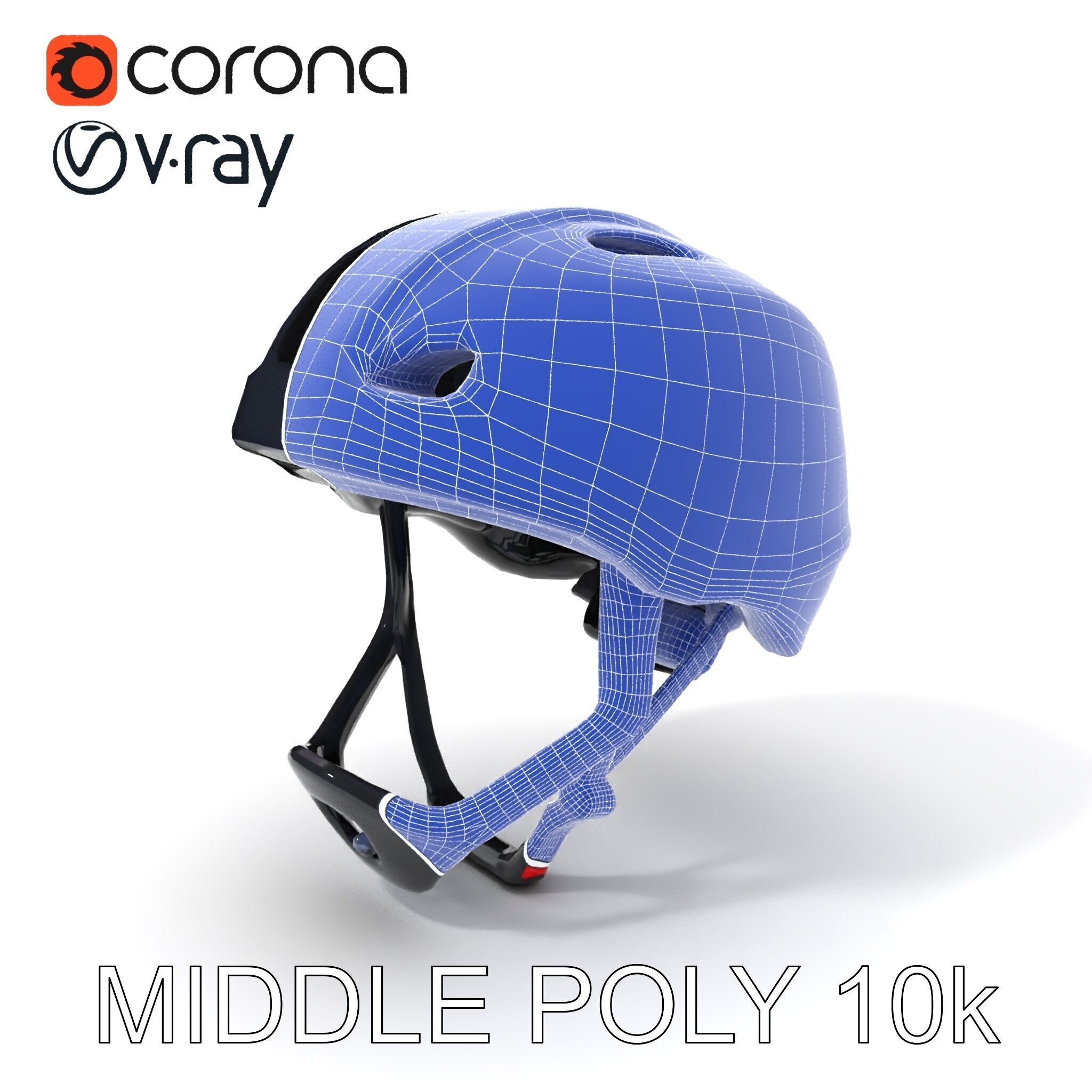 Modern Bicycle Helmet D Model Pack Low-poly 3D model_6