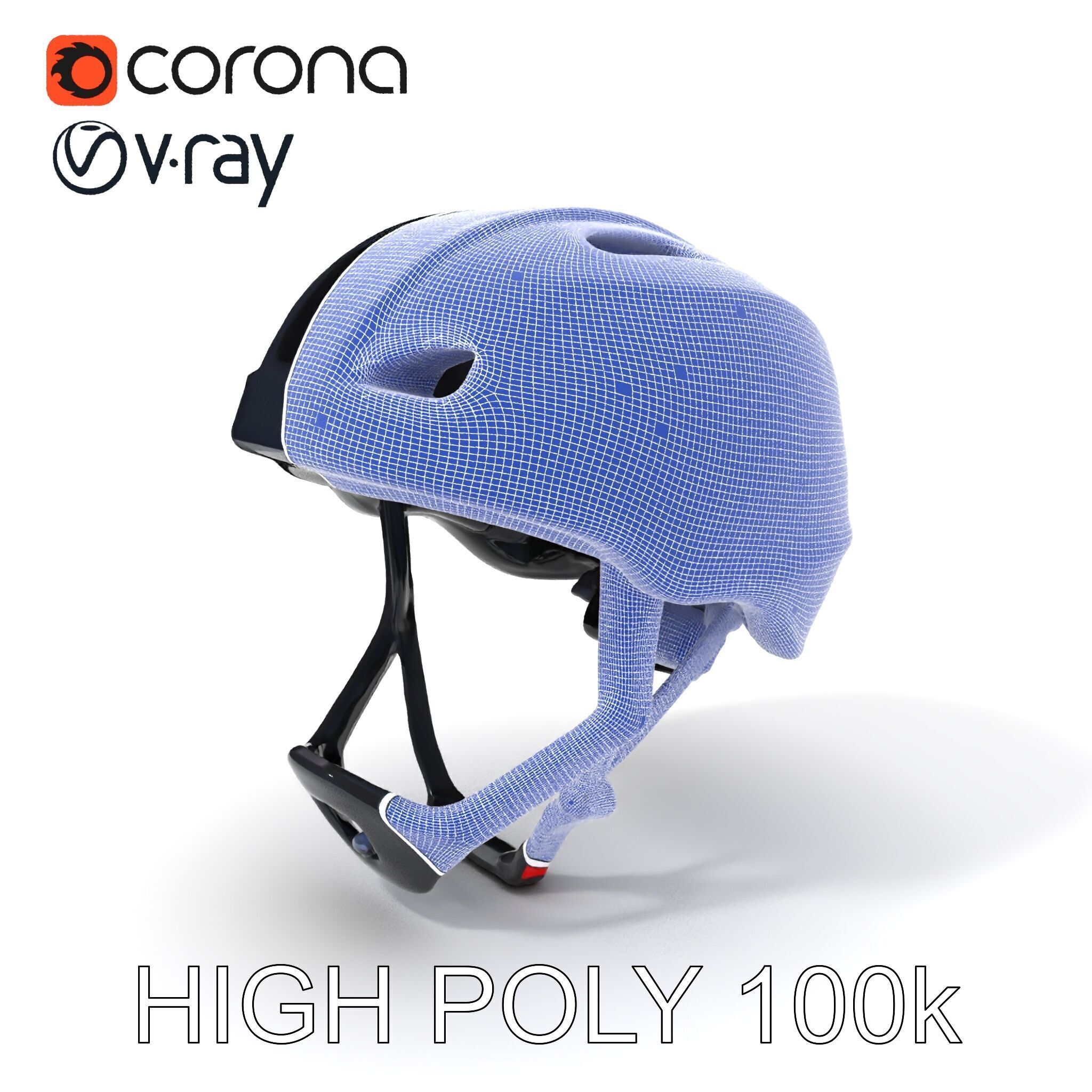 Modern Bicycle Helmet D Model Pack Low-poly 3D model_4