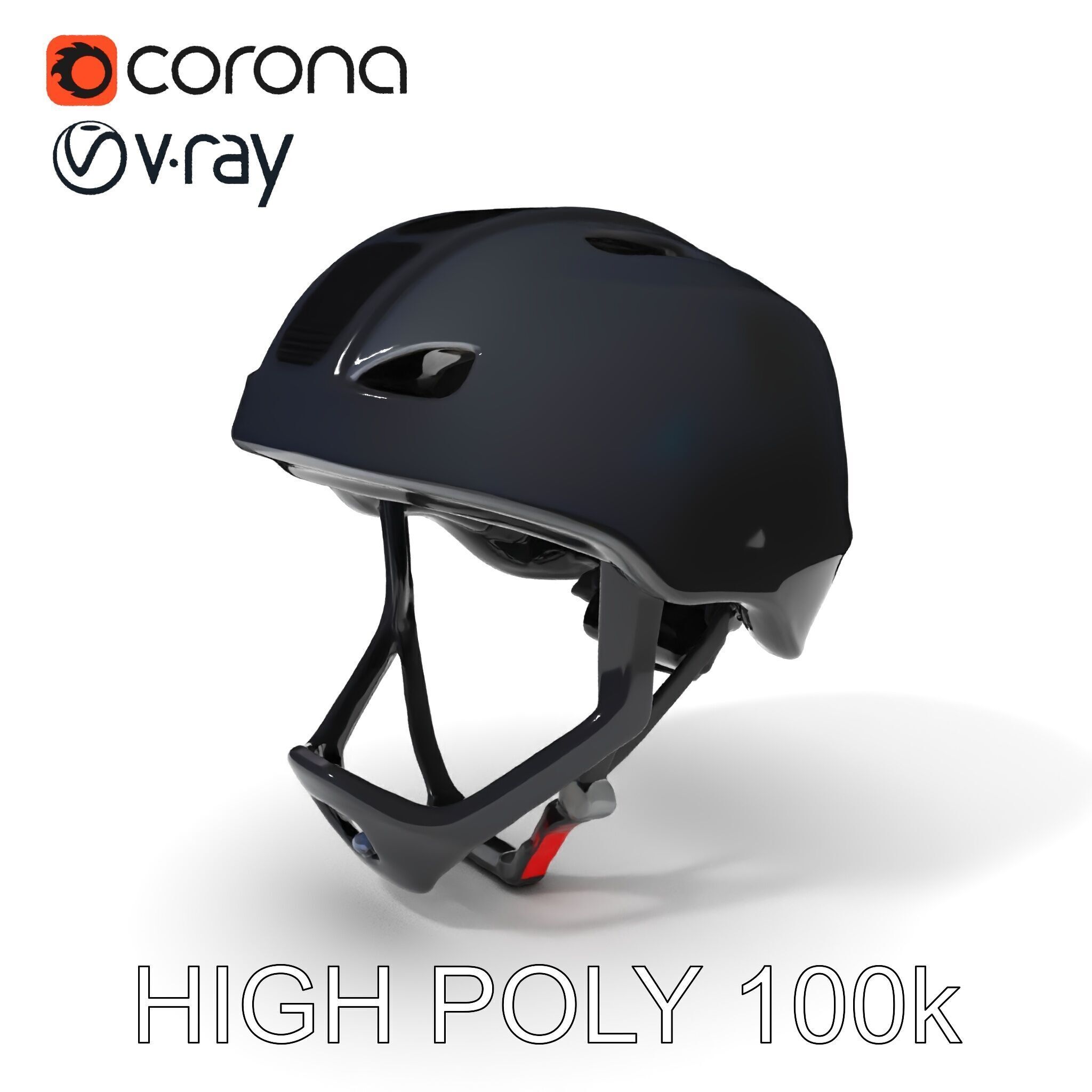 Modern Bicycle Helmet D Model Pack Low-poly 3D model_3