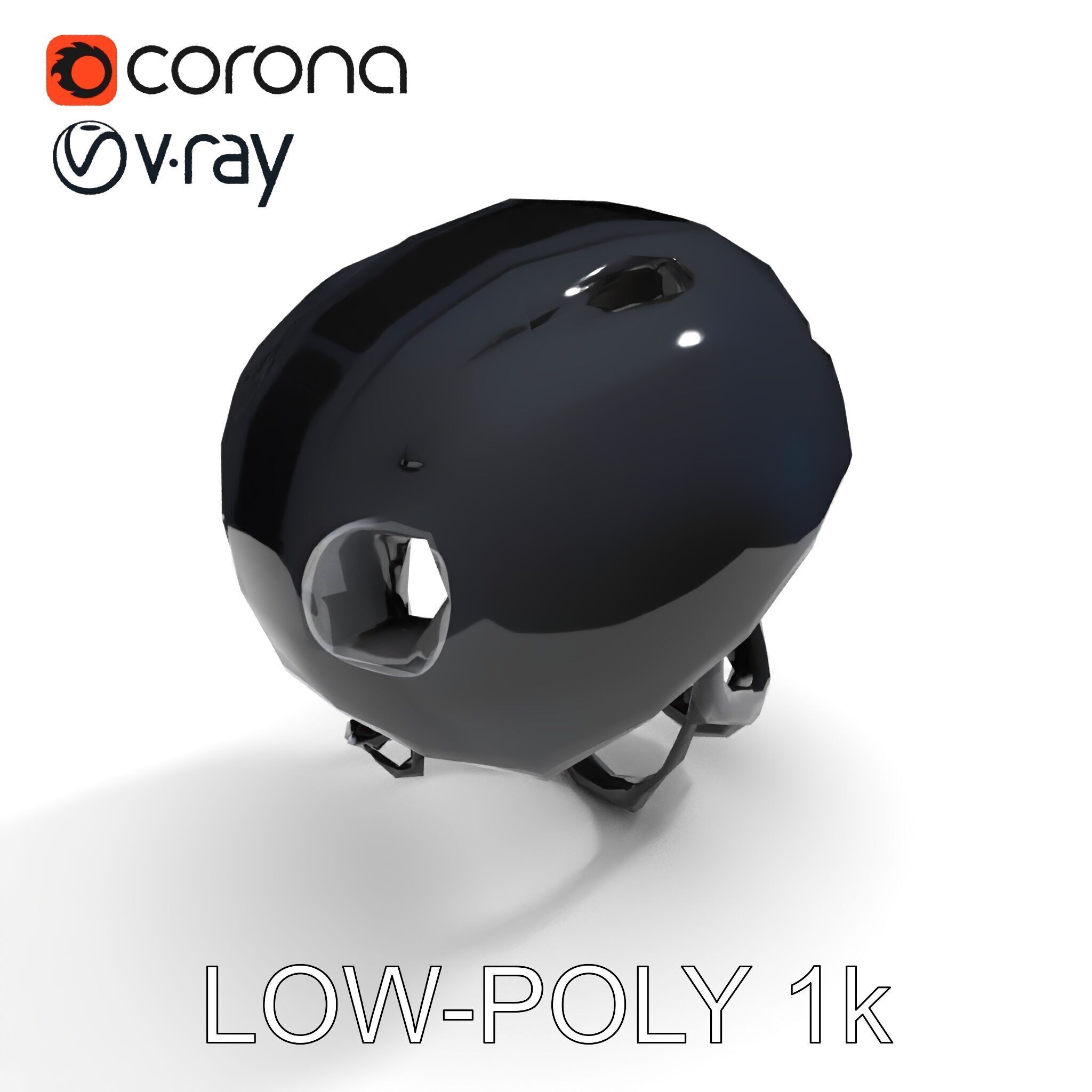 Modern Bicycle Helmet D Model Pack Low-poly 3D model_25