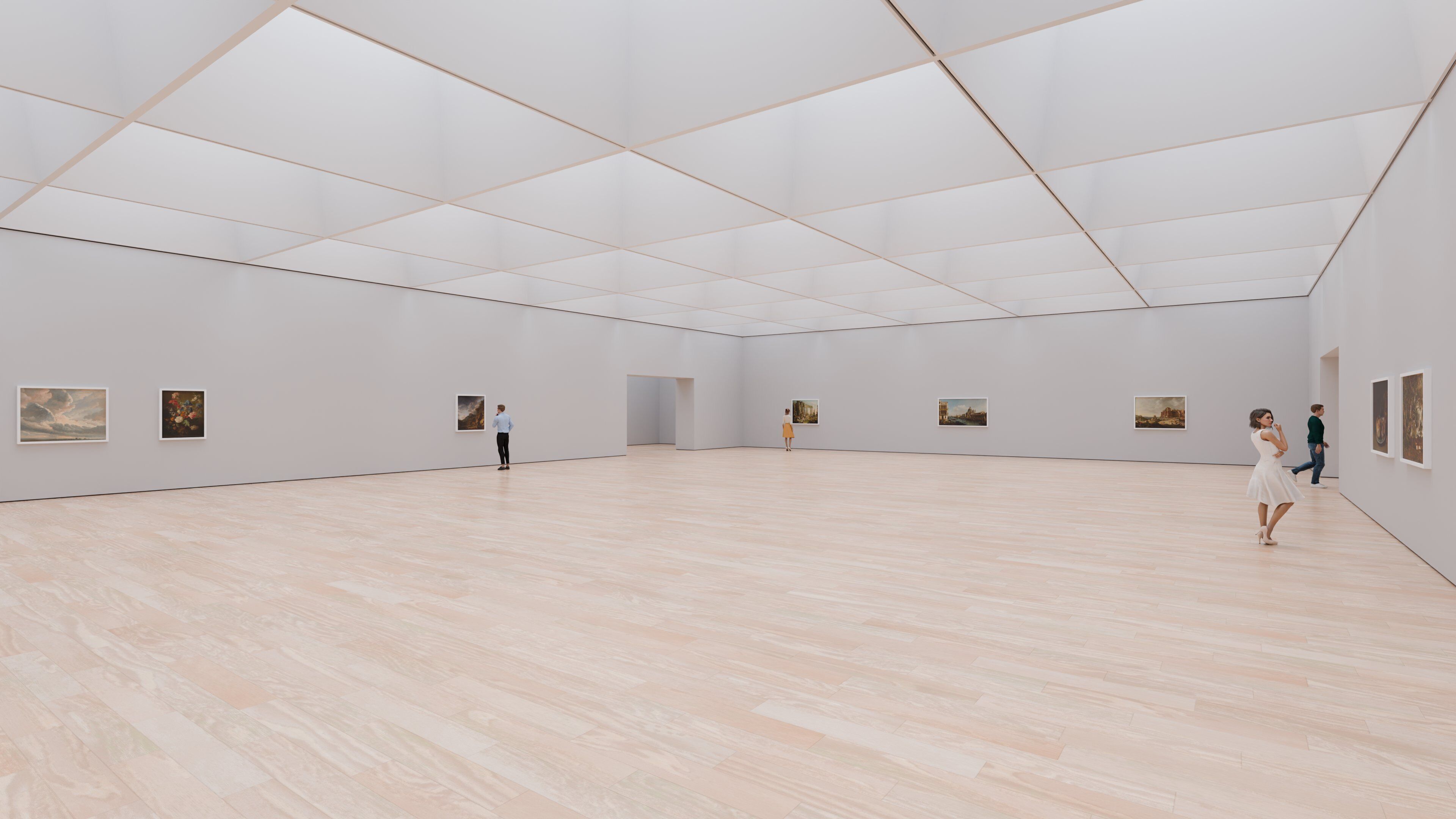Art Museum Gallery Interior 49 Low-poly 3D model_1