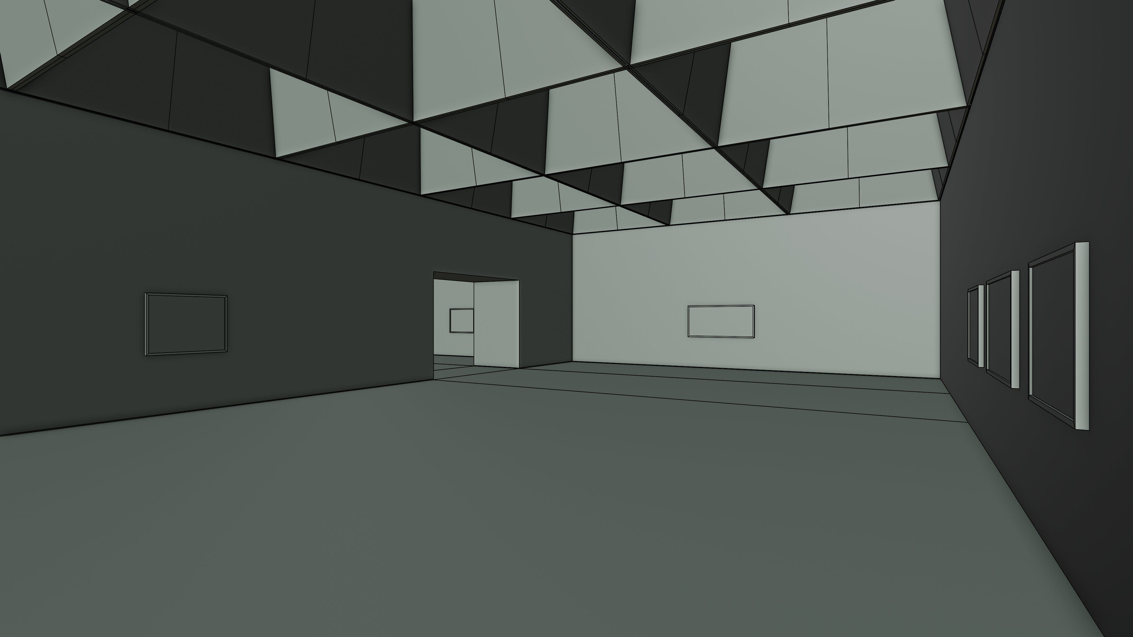 Art Museum Gallery Interior 49 Low-poly 3D model_18